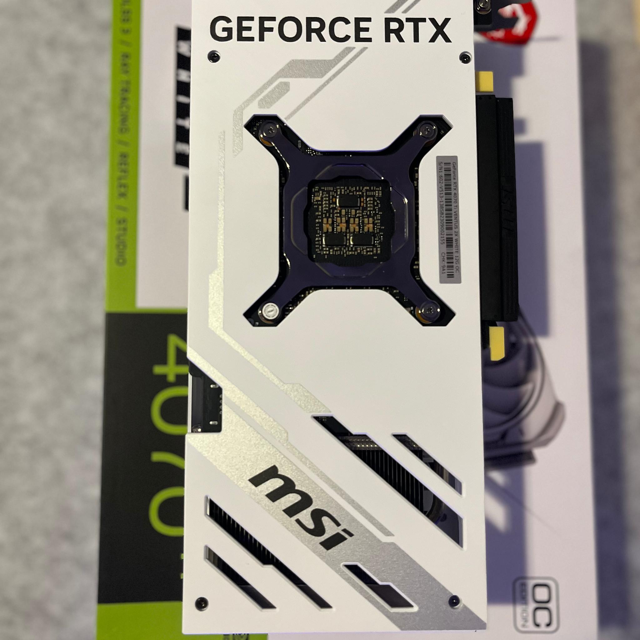 **FREE SHIPPING** MSI - GEFORCE RTX 4070 TI VENTUS 2X OC 12GB GDDR6X WHITE - GREAT CONDITION