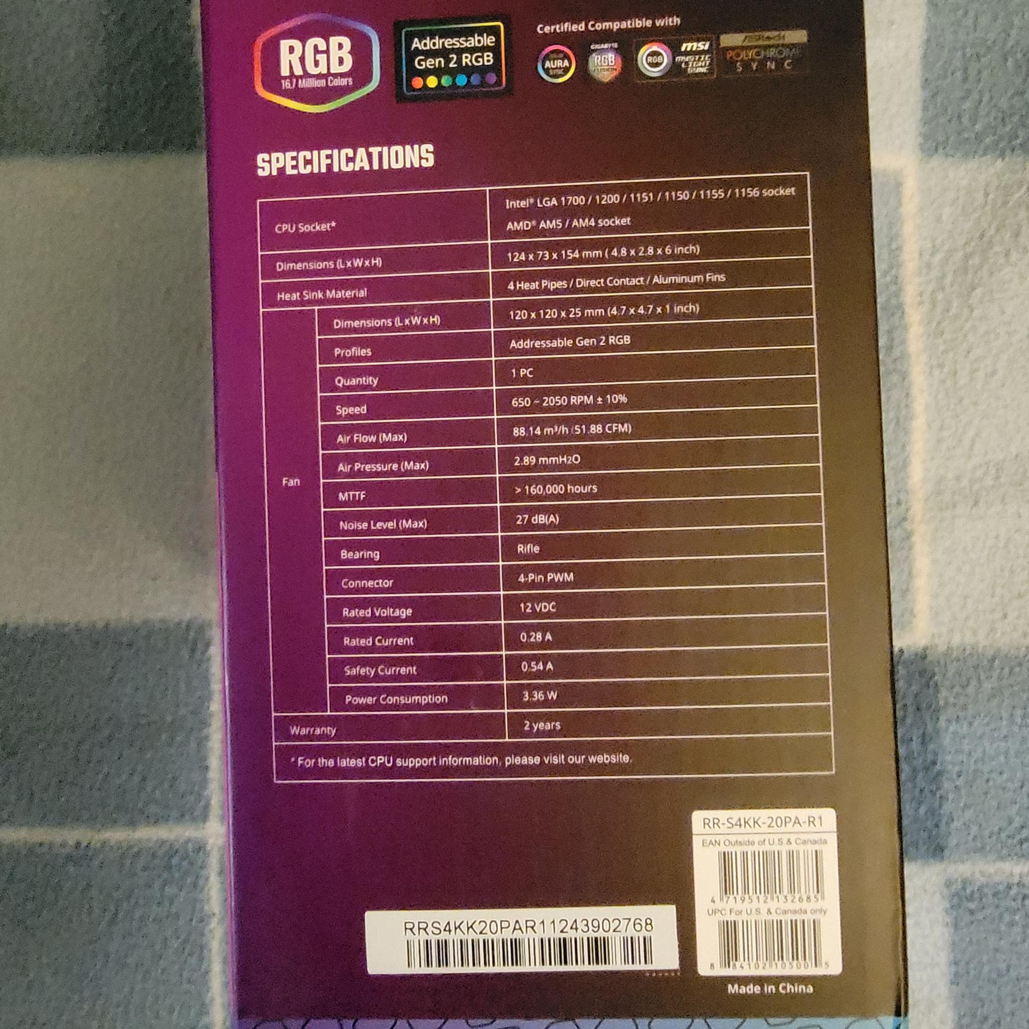 Cooler Master Hyper 212 Halo CPU Heat Sink Cooler - Black - Brand New in Box