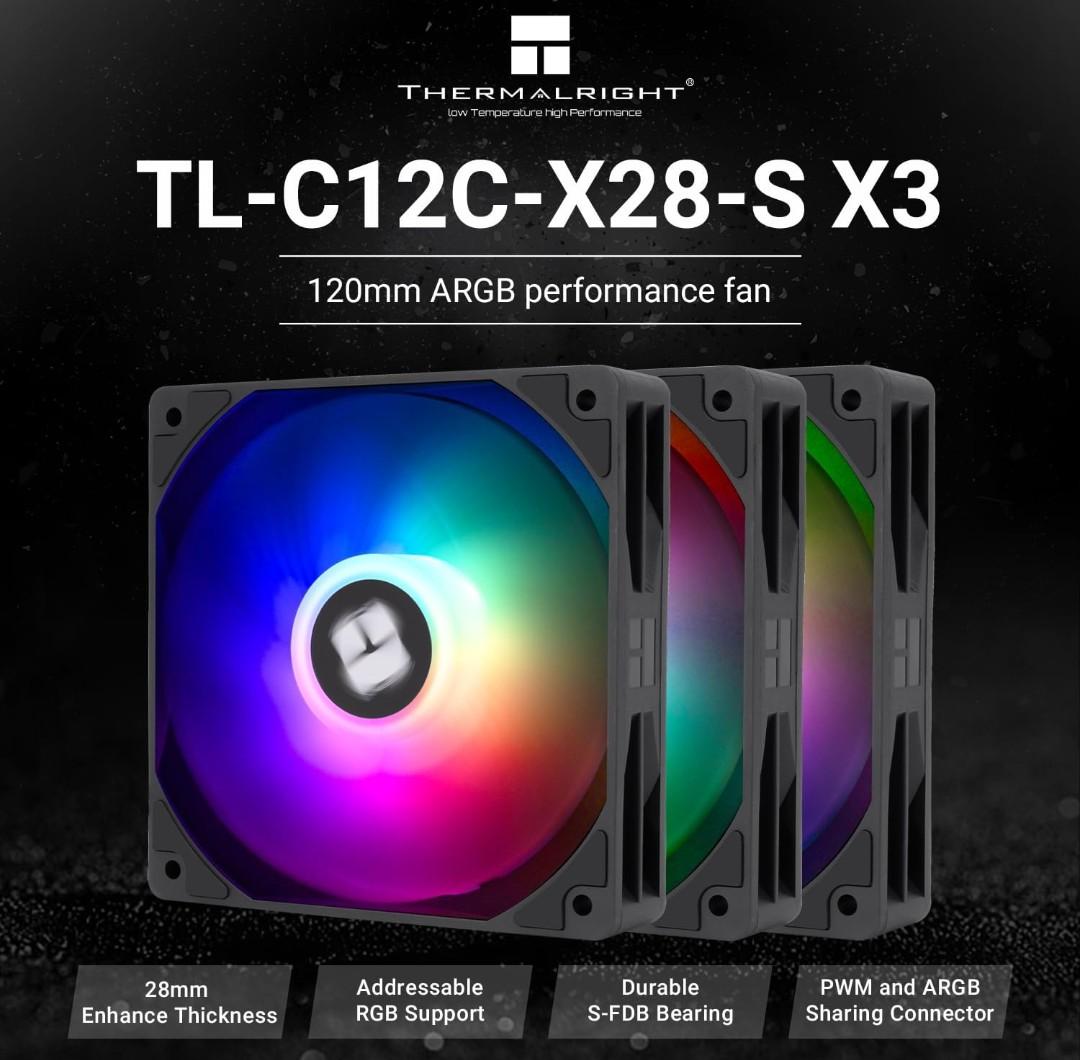 Thermalright CPU Air Fans Black Frame With RGB Blades (3)
