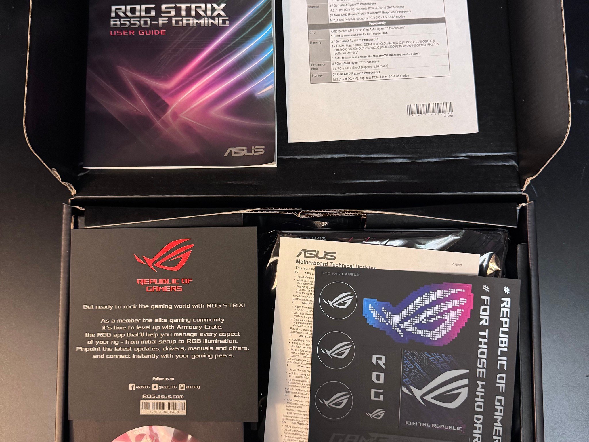 ASUS ROG STRIX B550-F Gaming Motherboard (AM4)