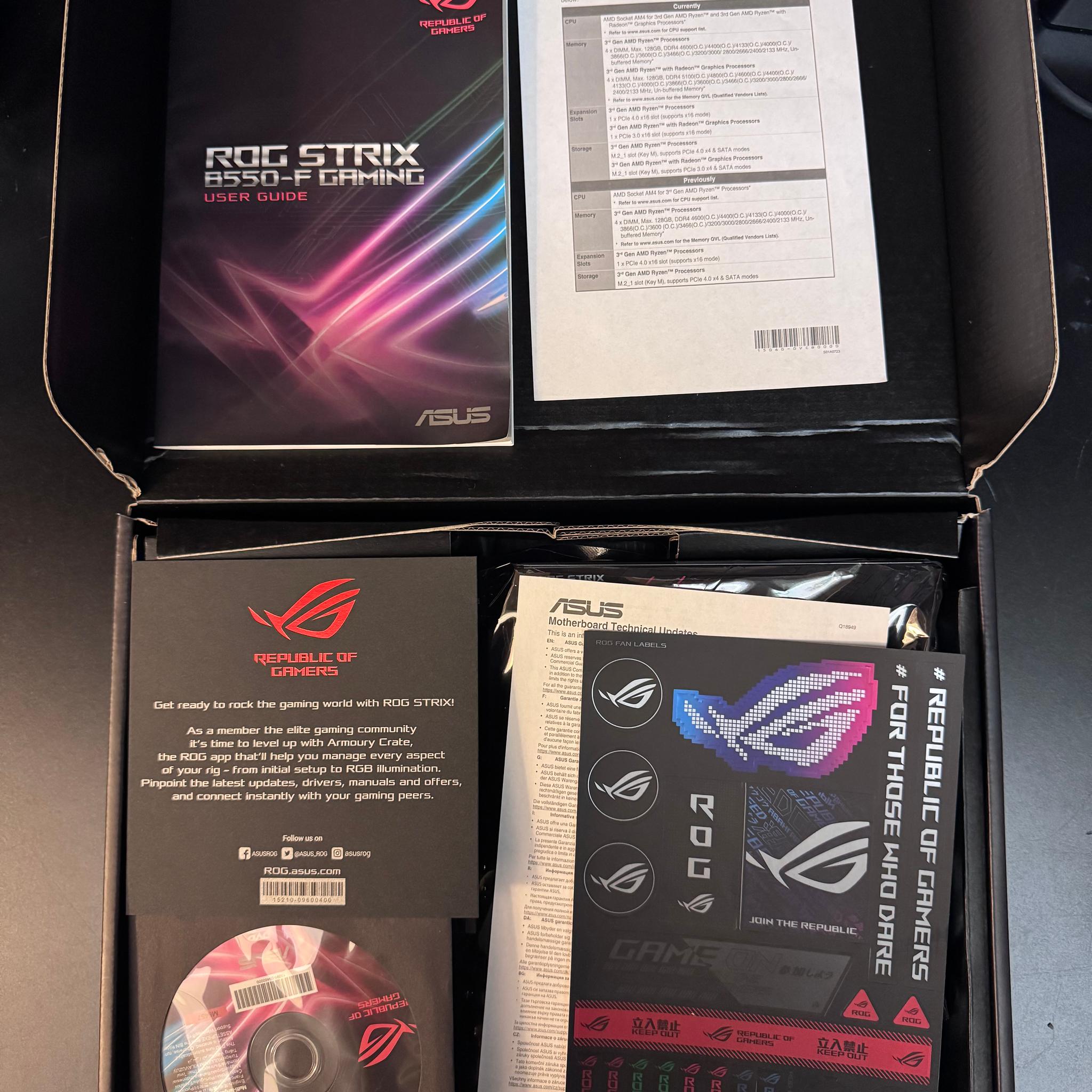 ASUS ROG STRIX B550-F Gaming Motherboard (AM4)