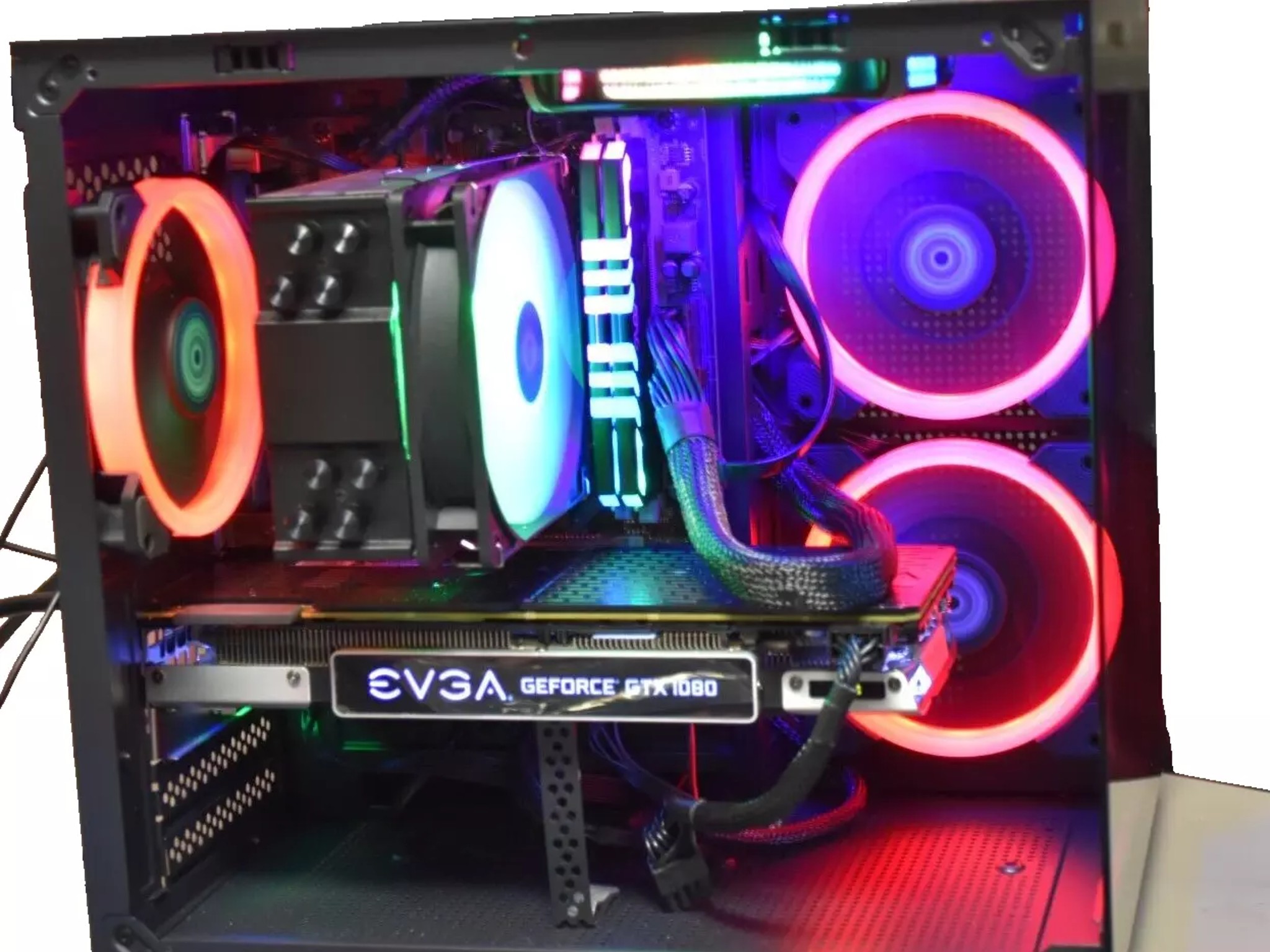 Gaming PC Intel I 5 9400 16 GB of RAM RGB GPU 1080 8 GB 1TB NVME+ 500GB HHD Custom built