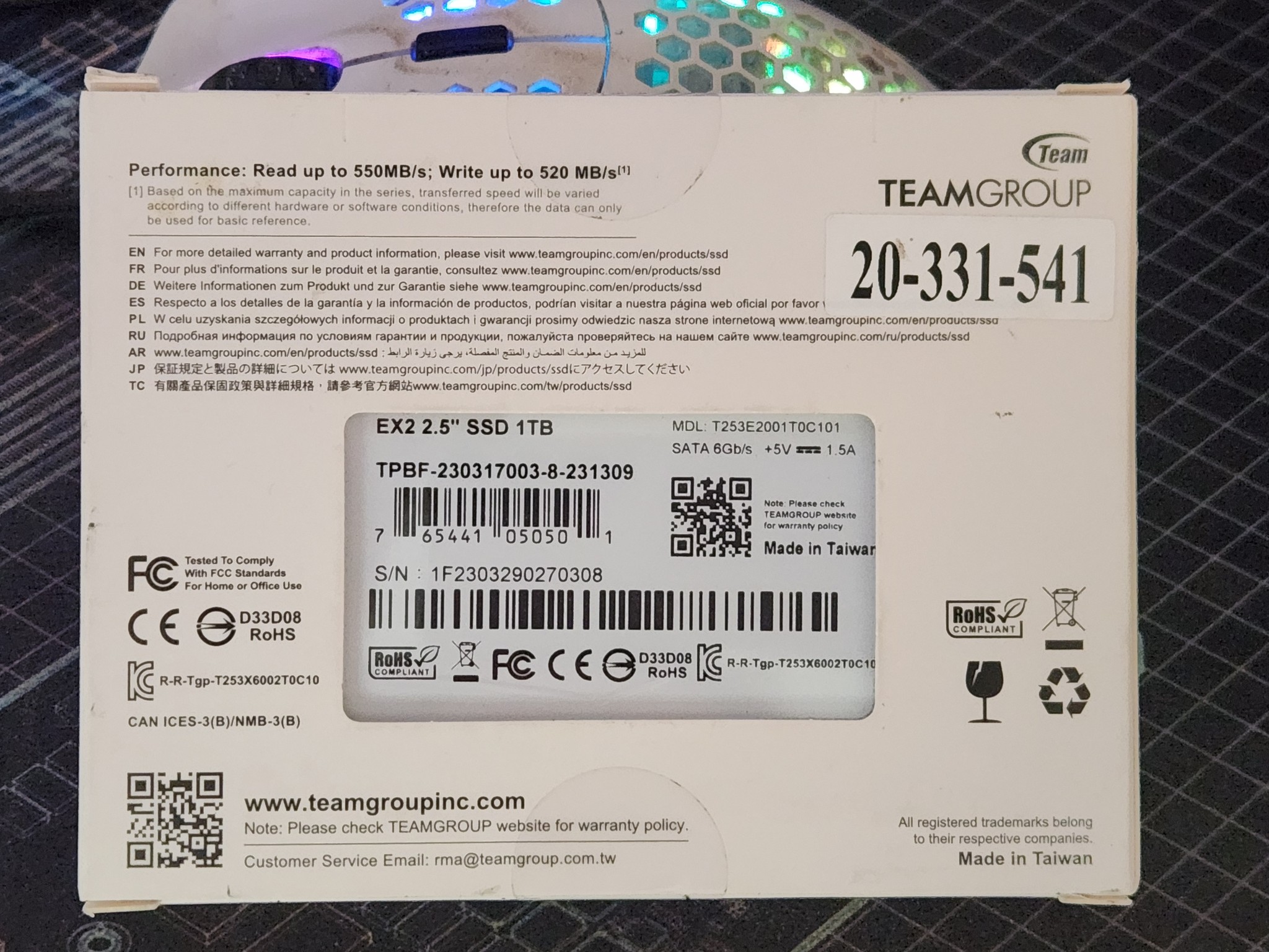 1TB TeamGroup EX2 2.5" SATA SSD  Black Friday Special!!!