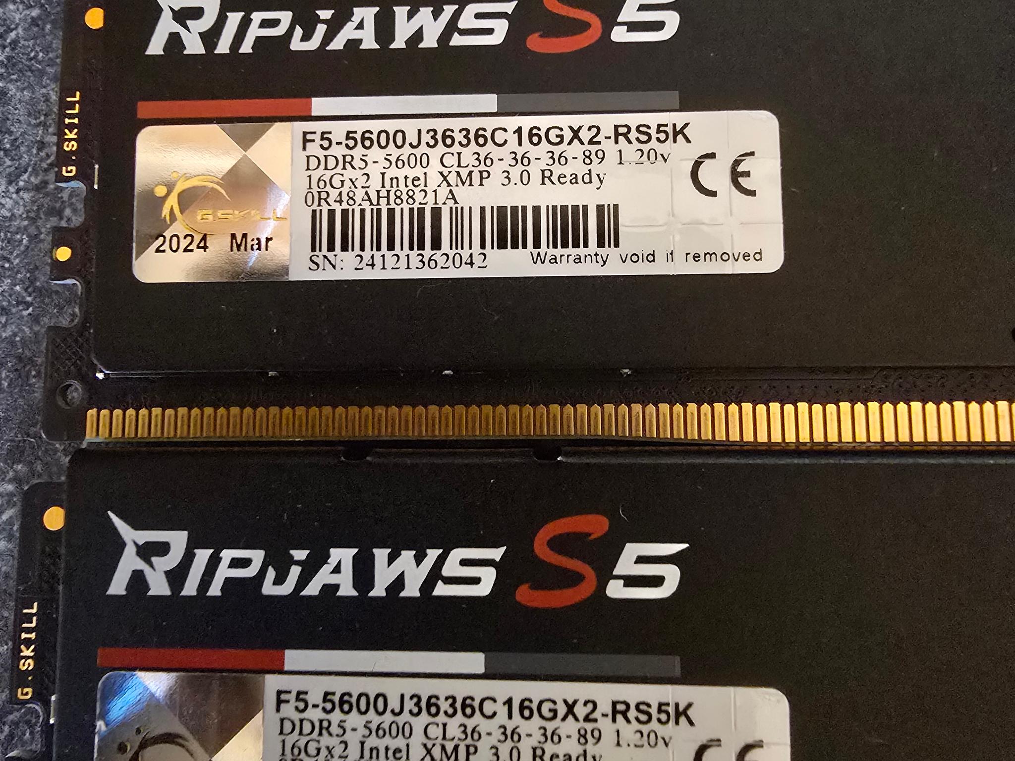 G.Skill Ripjaws S5 DDR5-5600 CL36