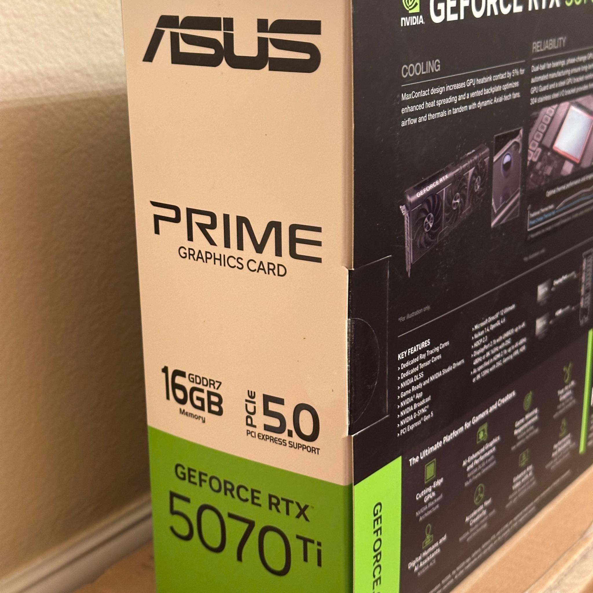 BNIB Asus RTX 5070 ti Prime 16GB