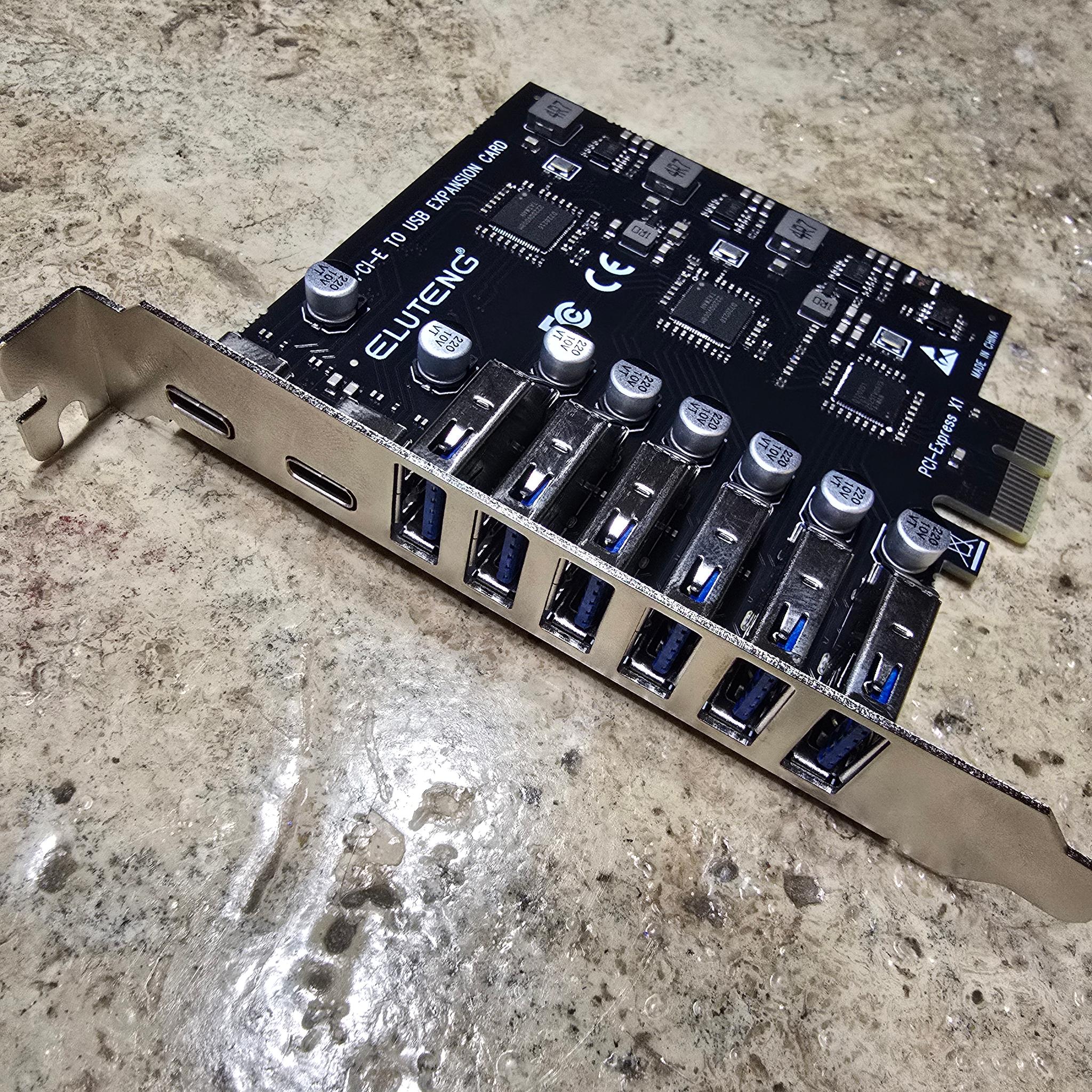 PCIE USB 3.2 Card 8 Ports PCIe to USB C Expansion Superspeed 6 USB and 2 Type C PCI-e USB 3.0