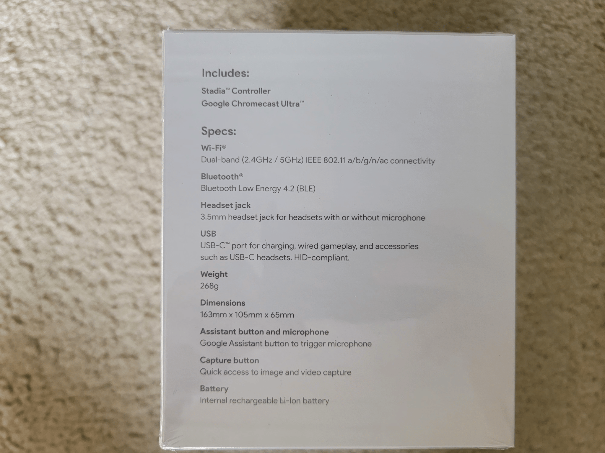 Google Stadia Premiere Edition Clearly White Brand New Sealed With Controller + Chromecast Ultra