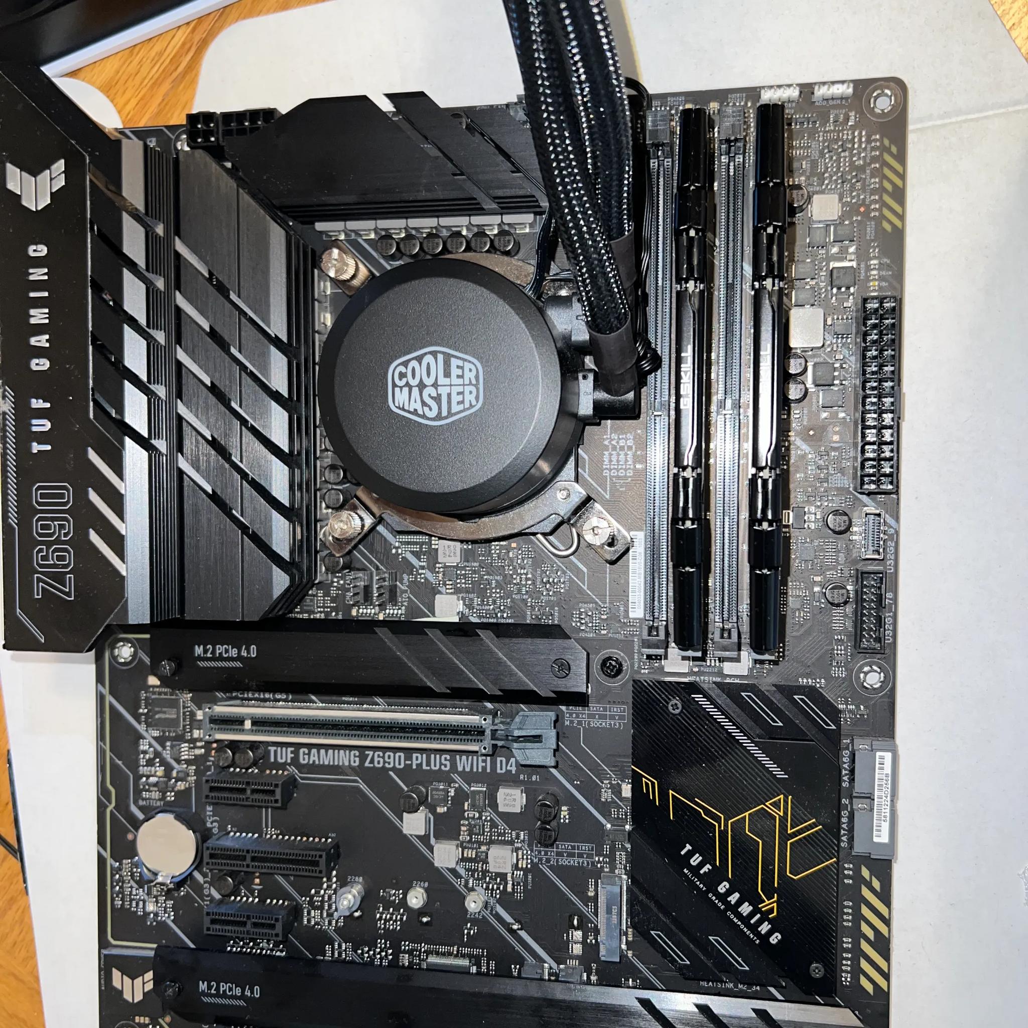 Motherboard, CPU, CPU AIO Cooler, RAM