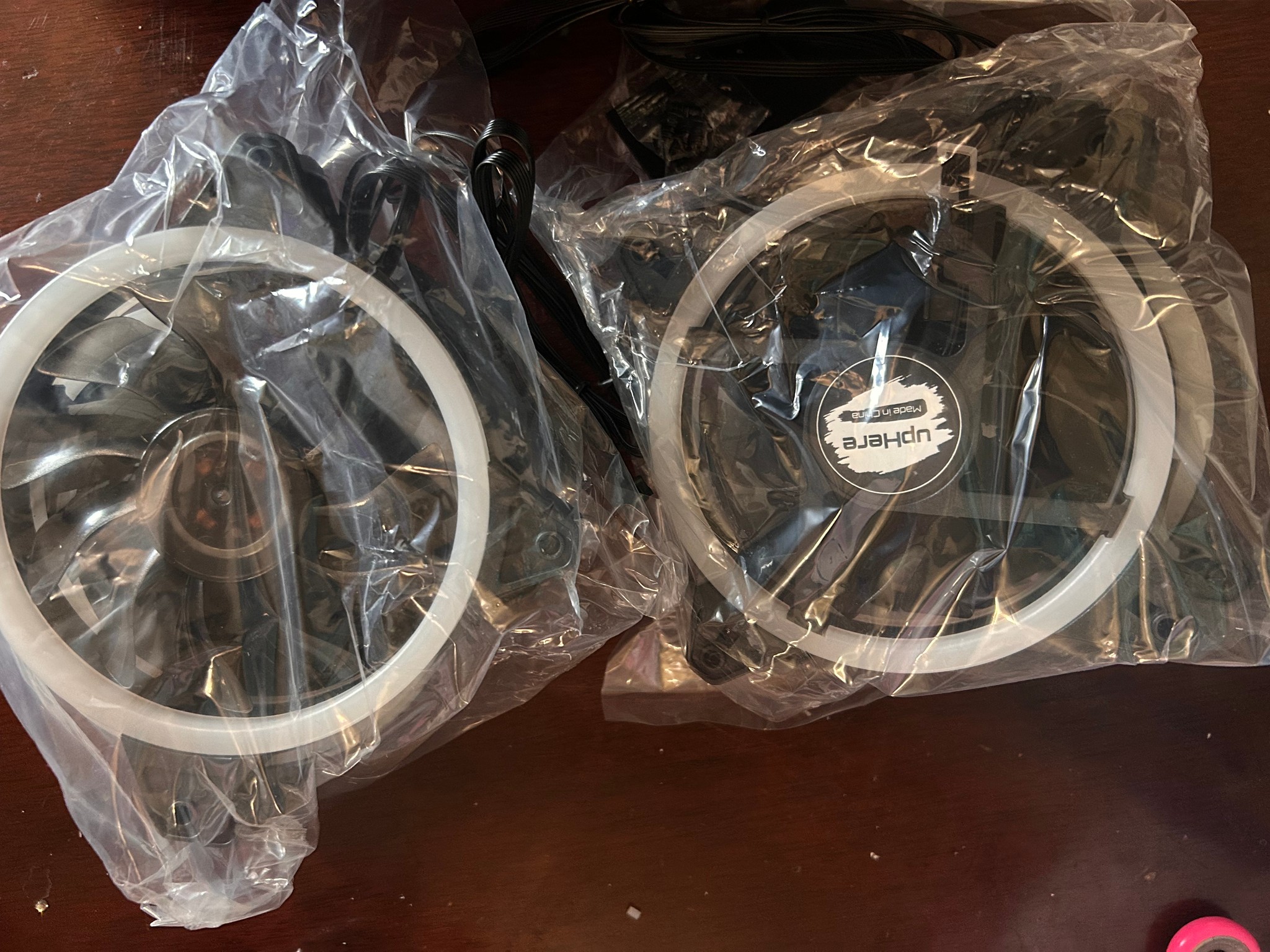 upHere 120mm RGB Series Case Fan, Quiet Edition High Airflow LED Case Fan for PC Cases-5 Pack