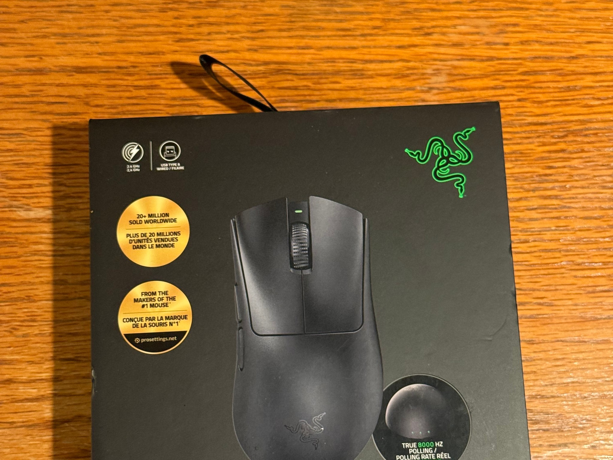 Razer - DeathAdder V4 Pro Lightweight Optical Gaming Mouse with 150 Hour Battery - Wireless - Black