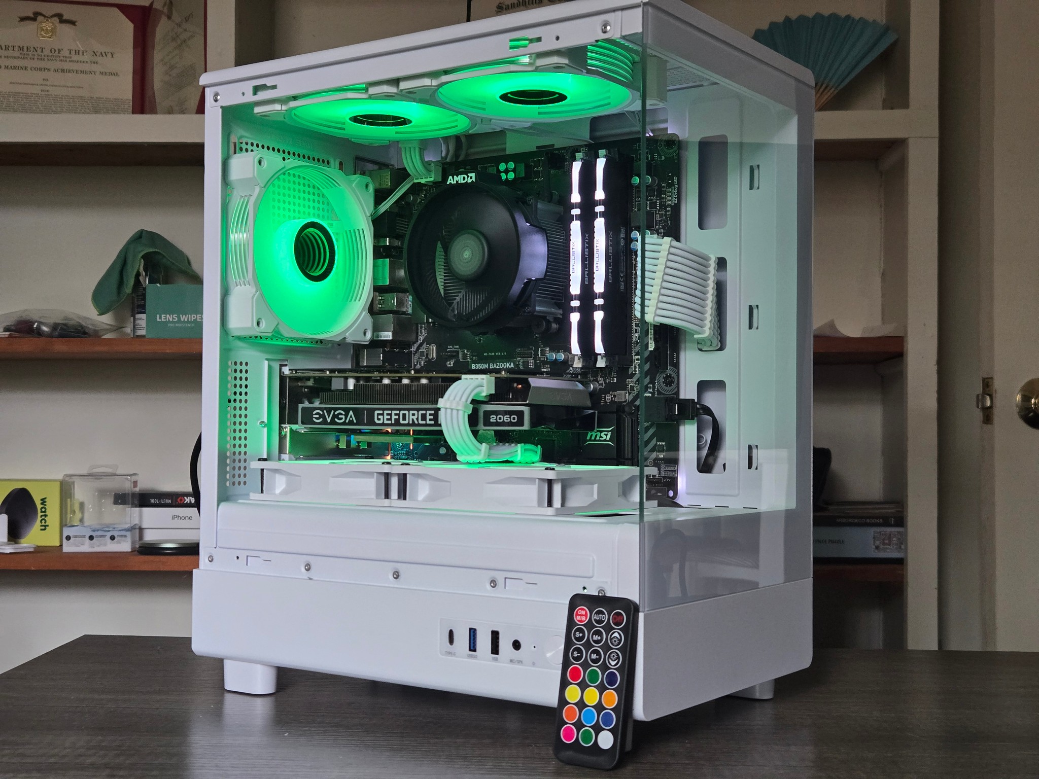 White RGB Gaming PC | R5 2600 | RTX 2060 6GB | 16GB | 1TB | ARGB | Wi-Fi + BT | 550W 80+ Gold