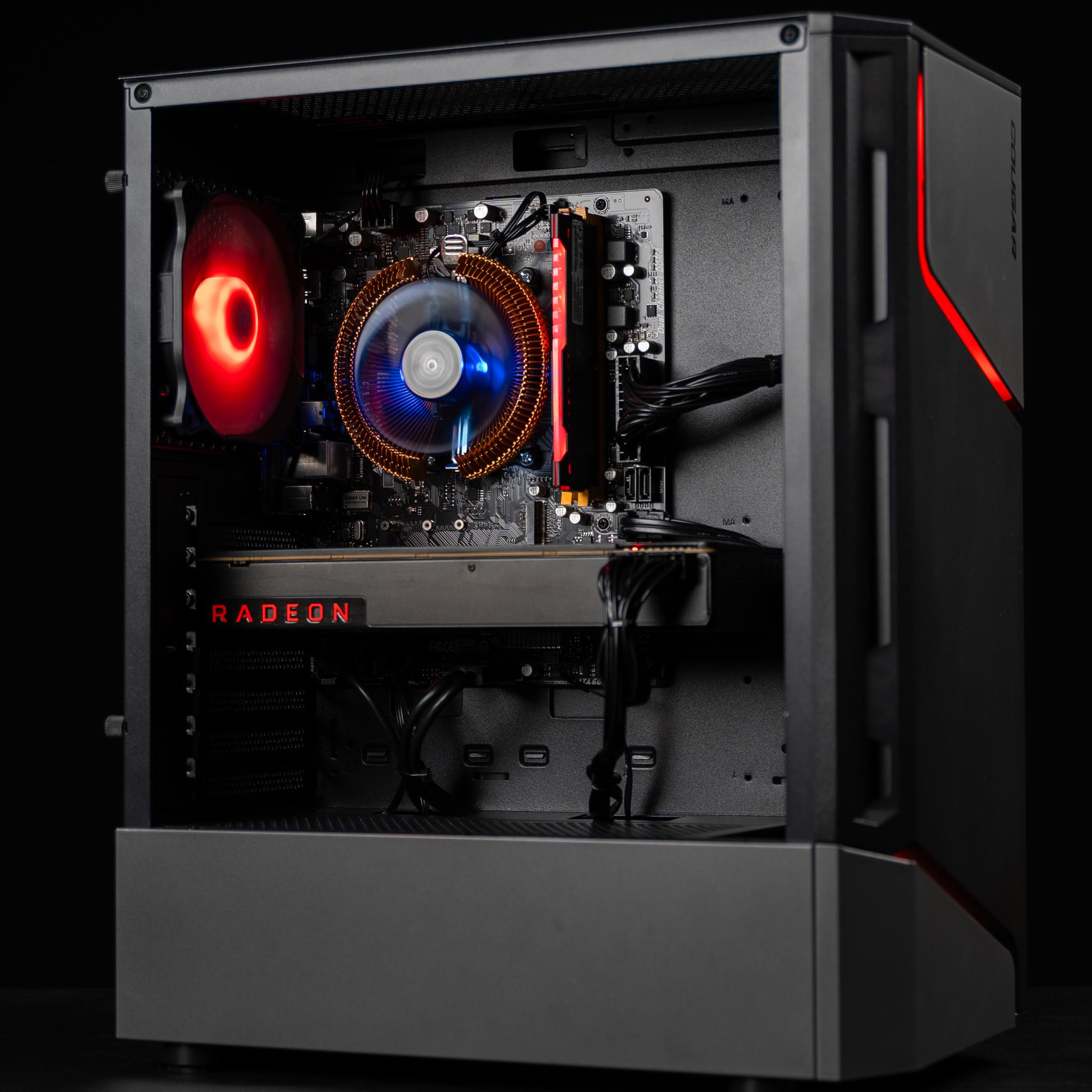 “VegaMight” Radeon Vega 64 Ryzen 5 16GB Windows 11 Pro 1TB Gaming PC Powerhouse