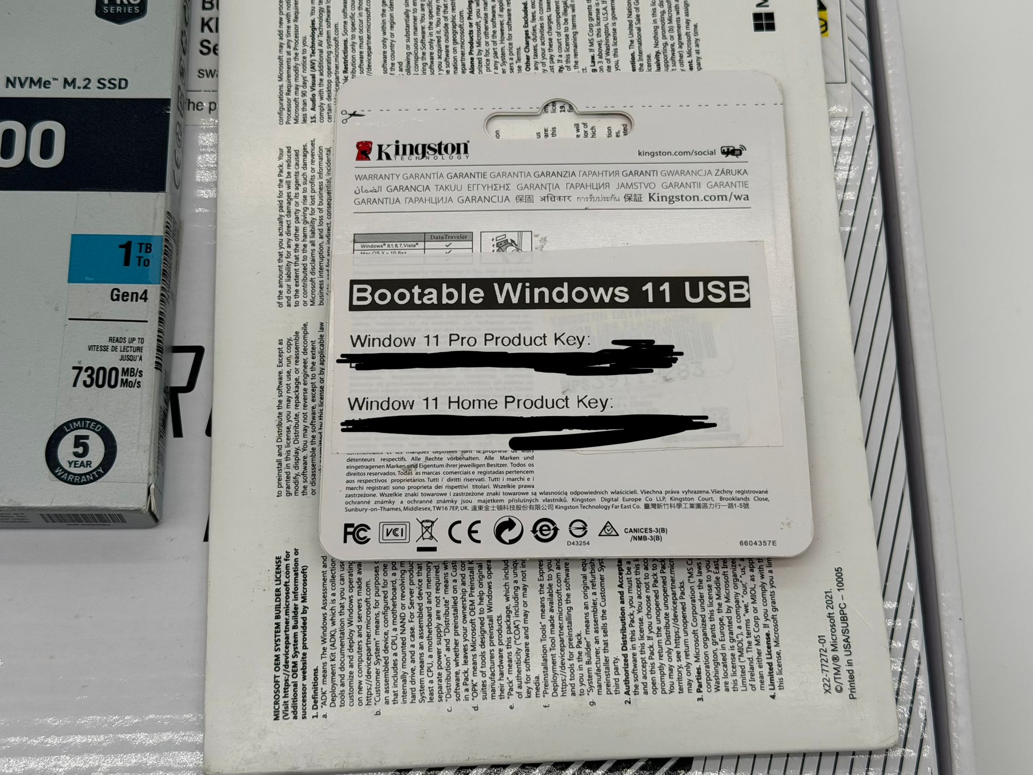 ASRock B650M Pro RS WiFi + Crucial T500 1TB + Windows 11 Setup