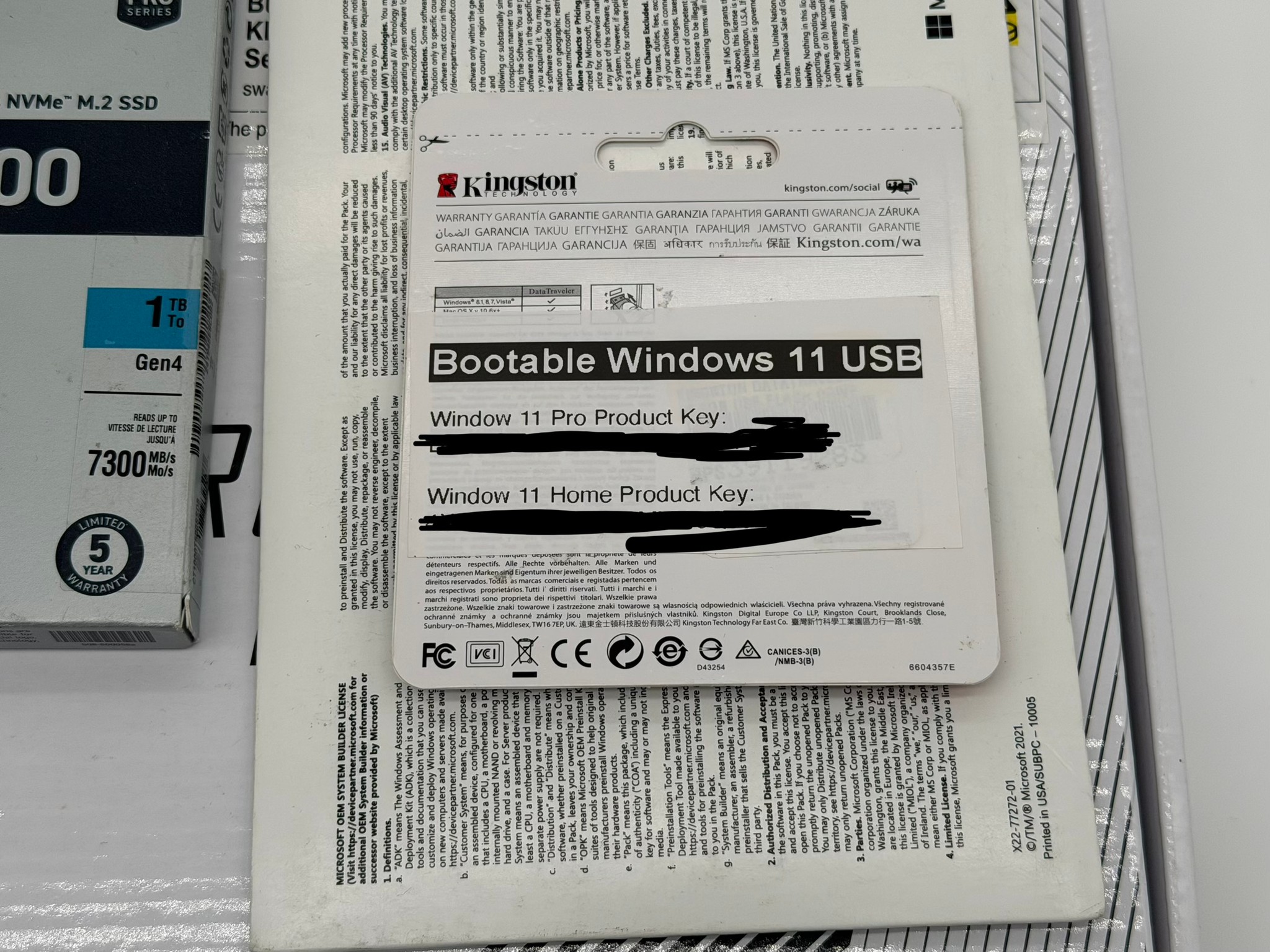 ASRock B650M Pro RS WiFi + Crucial T500 1TB + Windows 11 Setup
