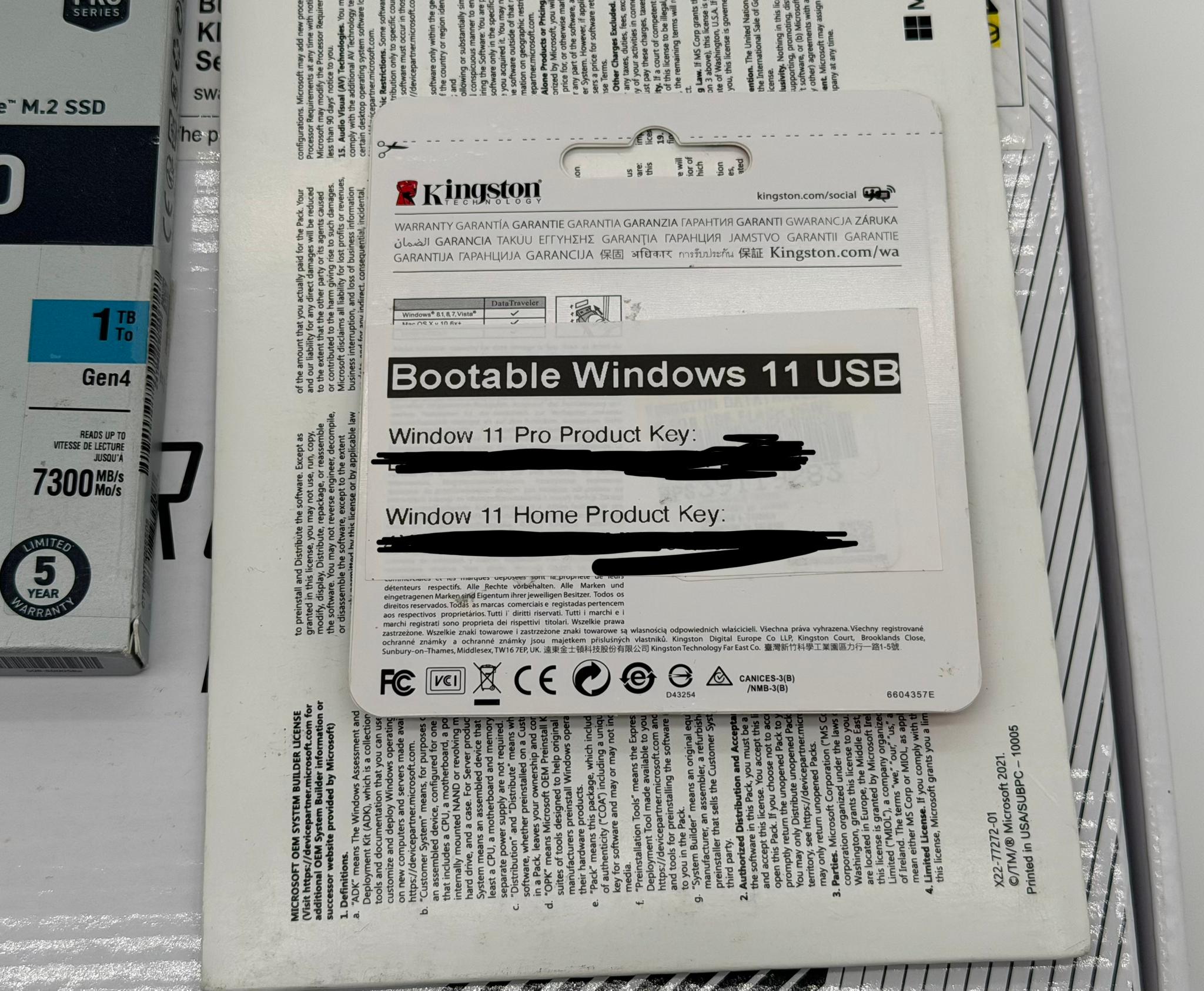 ASRock B650M Pro RS WiFi + Crucial T500 1TB + Windows 11 Setup