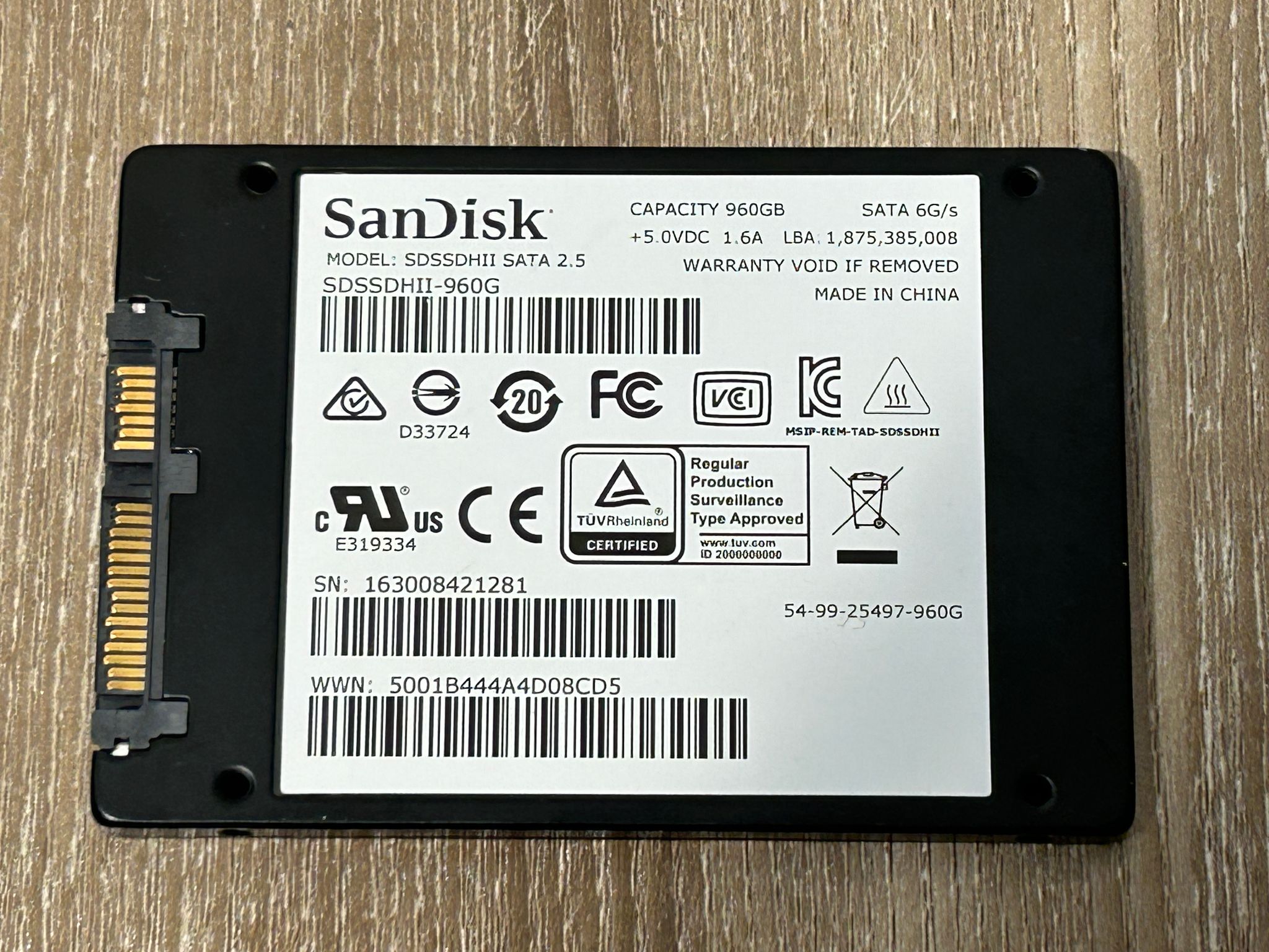 SANDISK ULTRA II SDSSDHII-960G SATA 2.5 960GB SSD SOLID STATE DRIVE