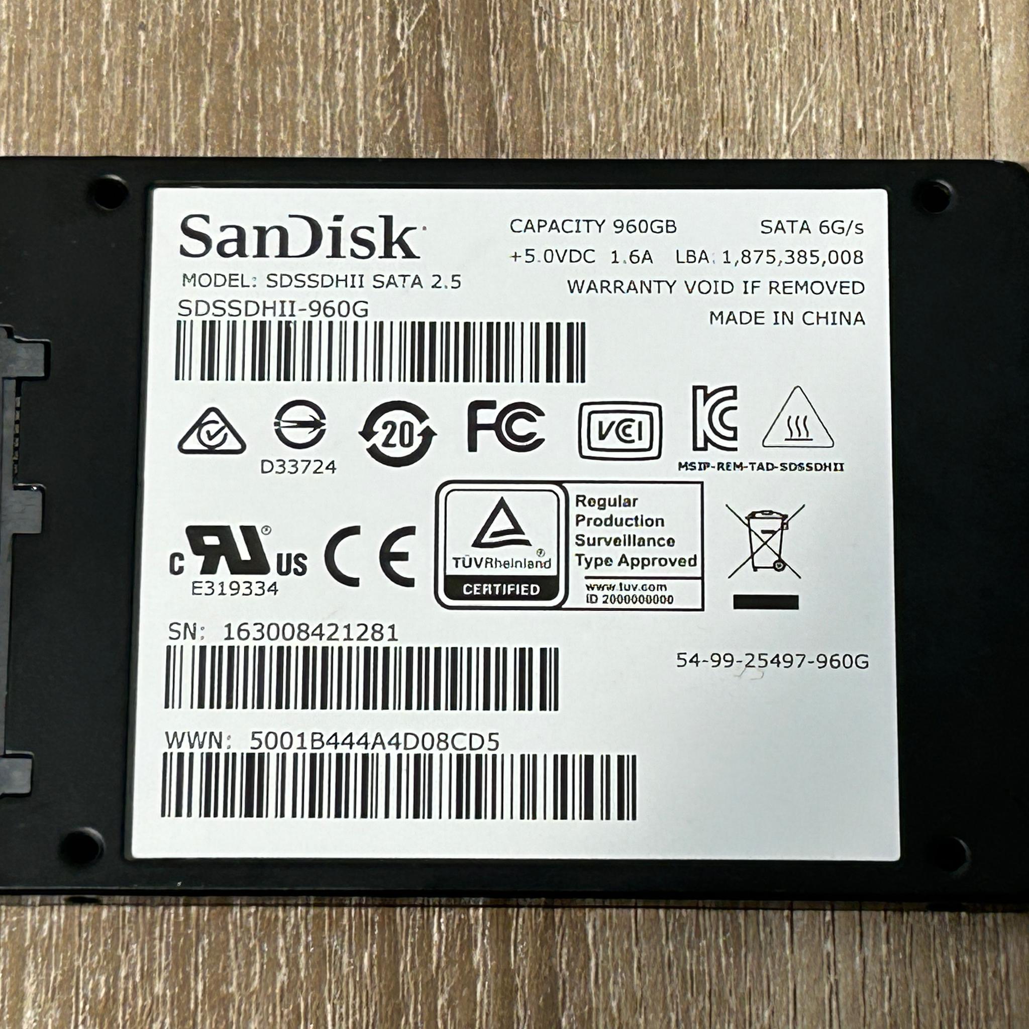 SANDISK ULTRA II SDSSDHII-960G SATA 2.5 960GB SSD SOLID STATE DRIVE