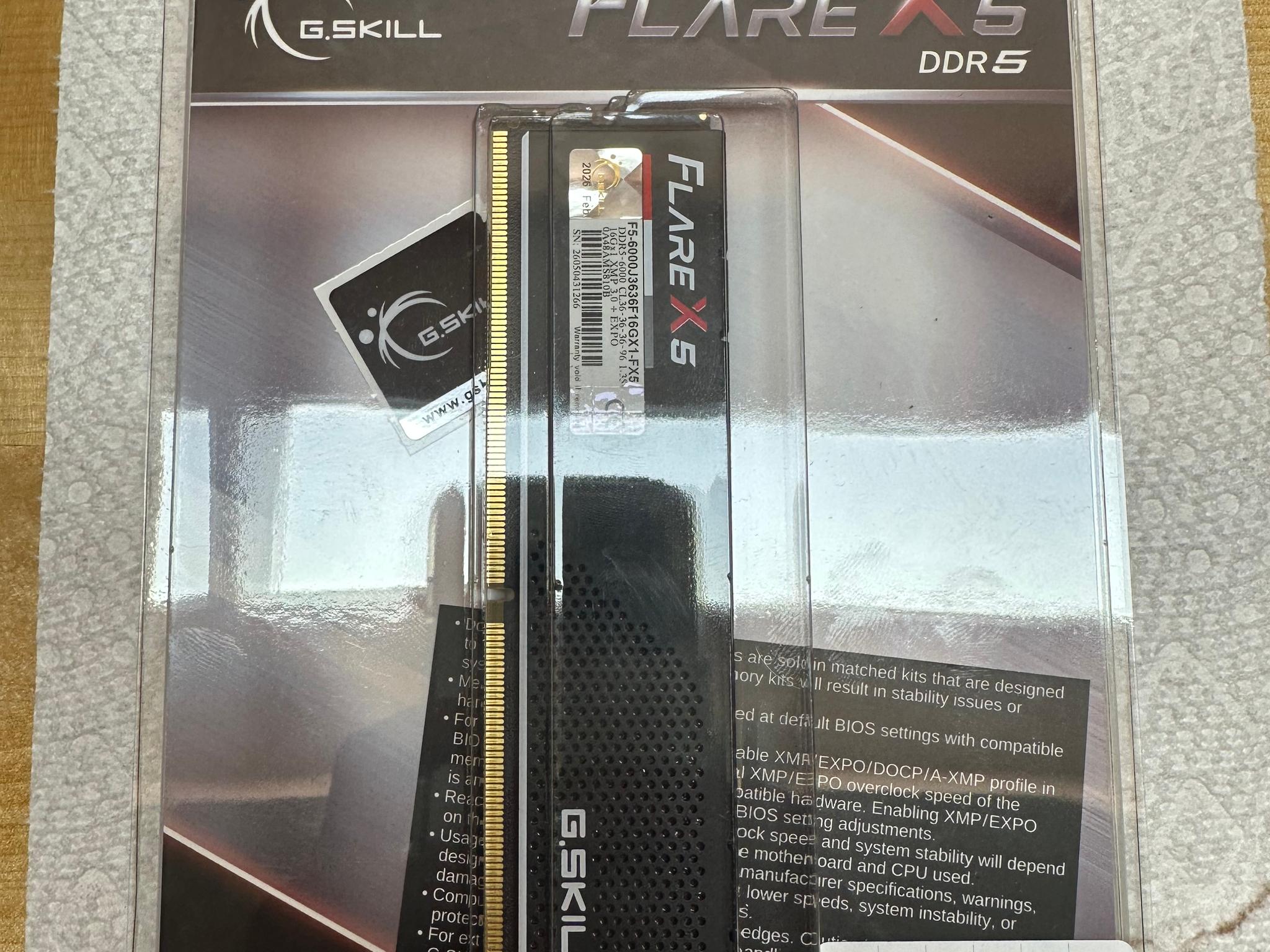 G.skill flare x5 6000 cl36