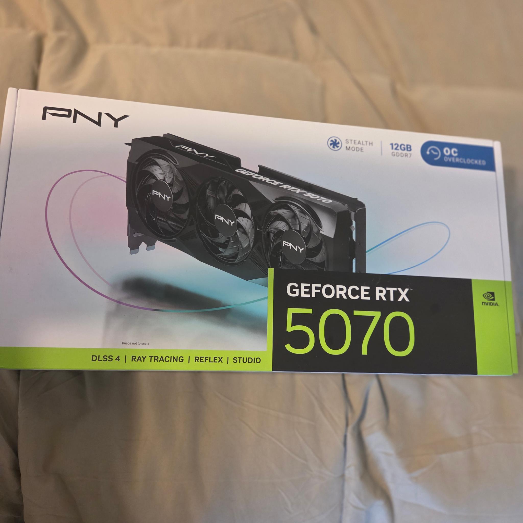 I5 14th Gen CPU pny rtx 5070 12GB oc triple fan 16gb team force delta rgb 6000mhz 2 tb ssd