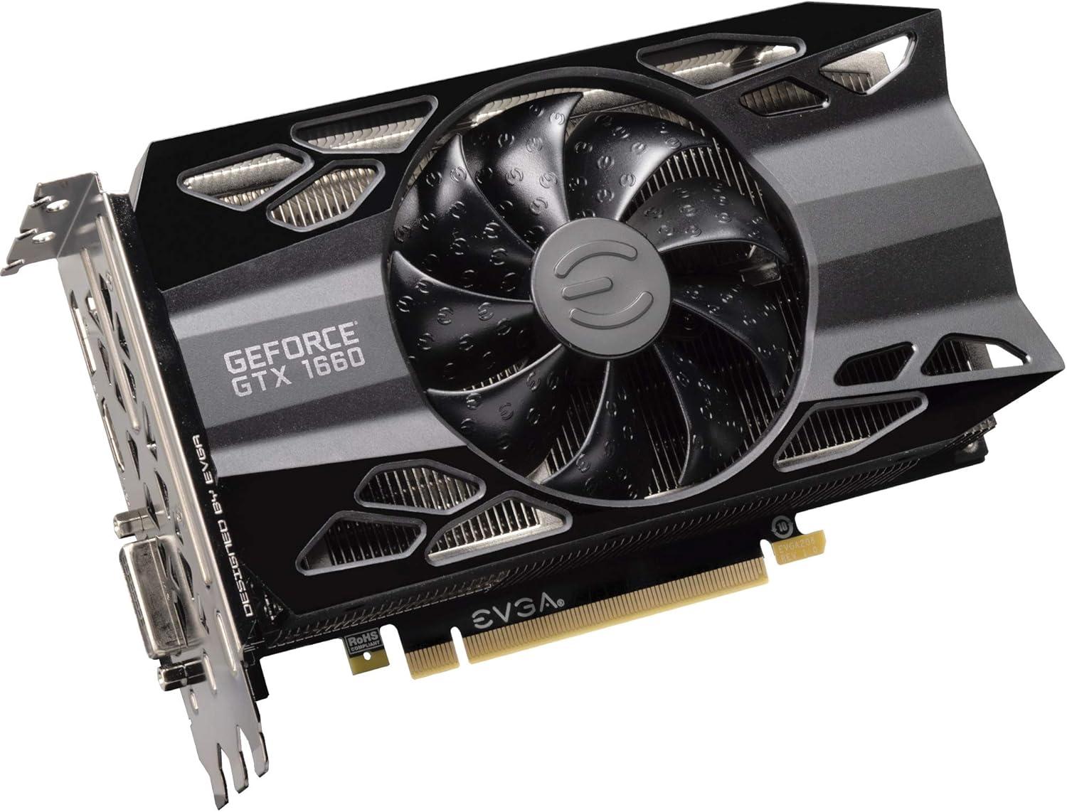 EVGA XC Gaming GeForce GTX 1660 Overclocked Single-Fan 6GB GDDR5 PCIe Graphics Card