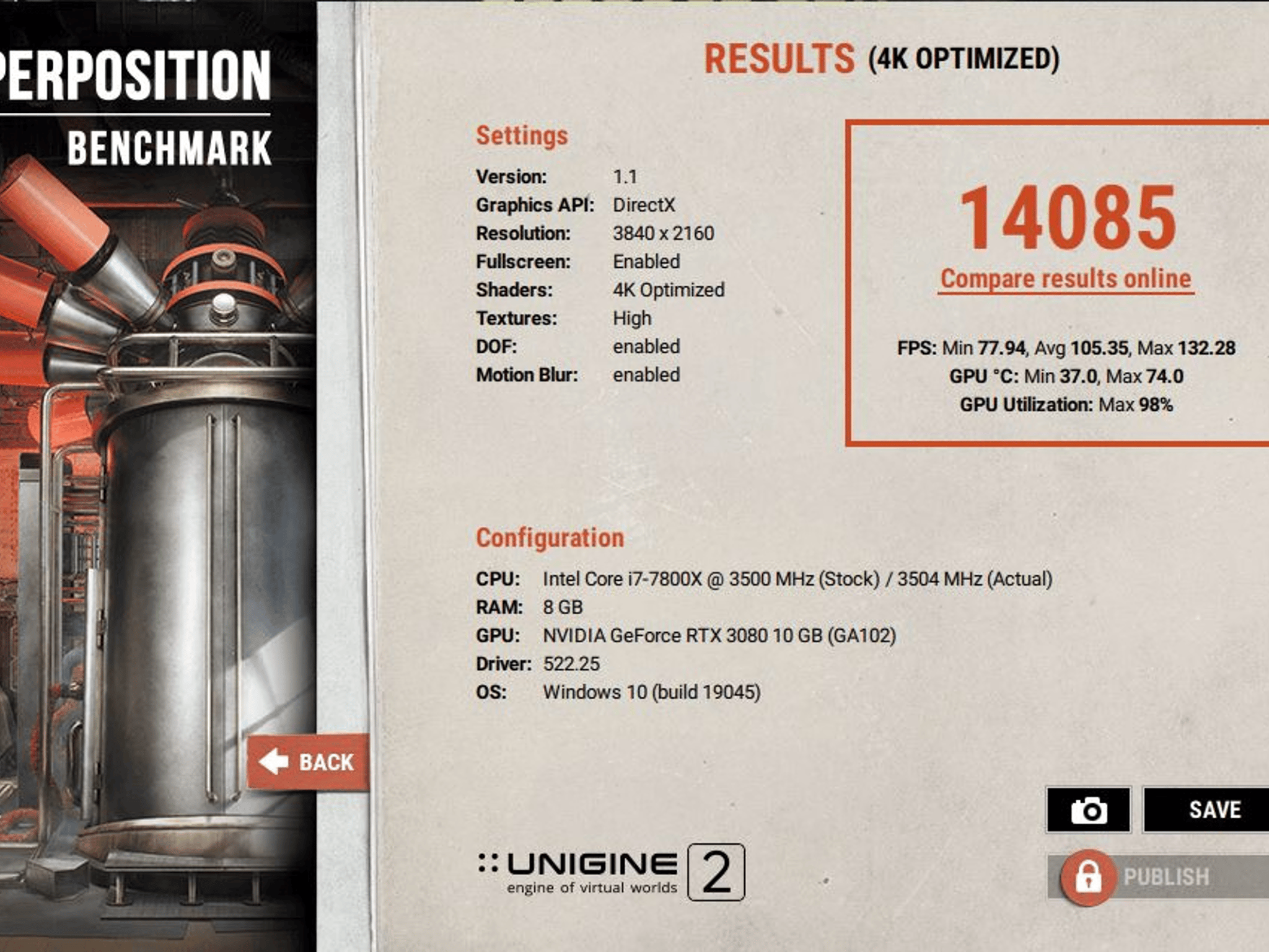 NVIDIA GeForce RTX 3080 Founders Edition 10GB GDDR6X PCIe 4.0 x16 Desktop GPU