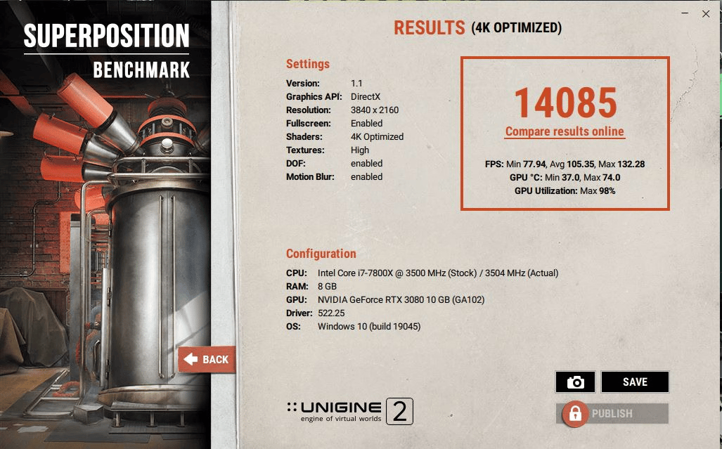 NVIDIA GeForce RTX 3080 Founders Edition 10GB GDDR6X PCIe 4.0 x16 Desktop GPU