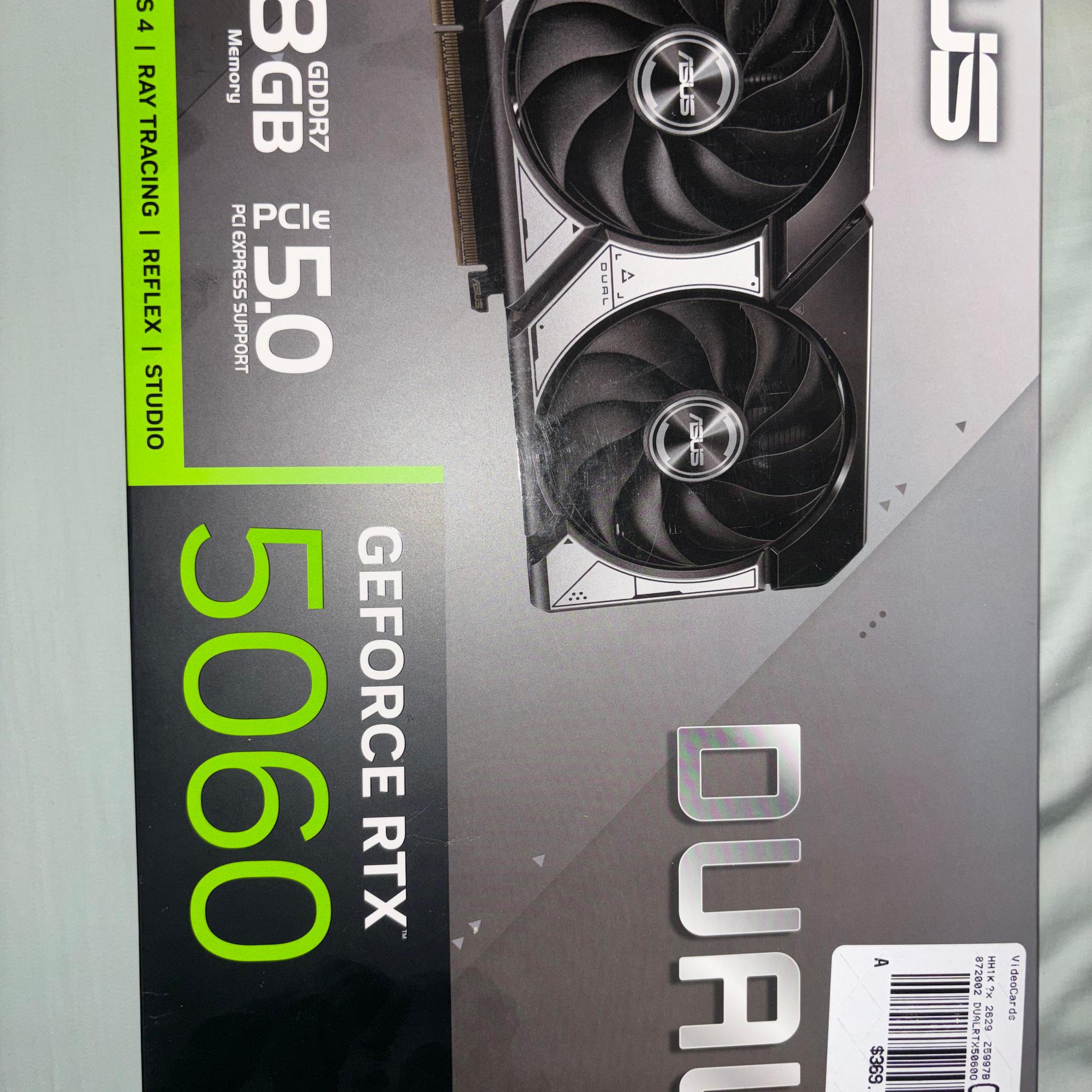 ASUS Dual GeForce RTX 5060 8GB GDDR7 OC Edition