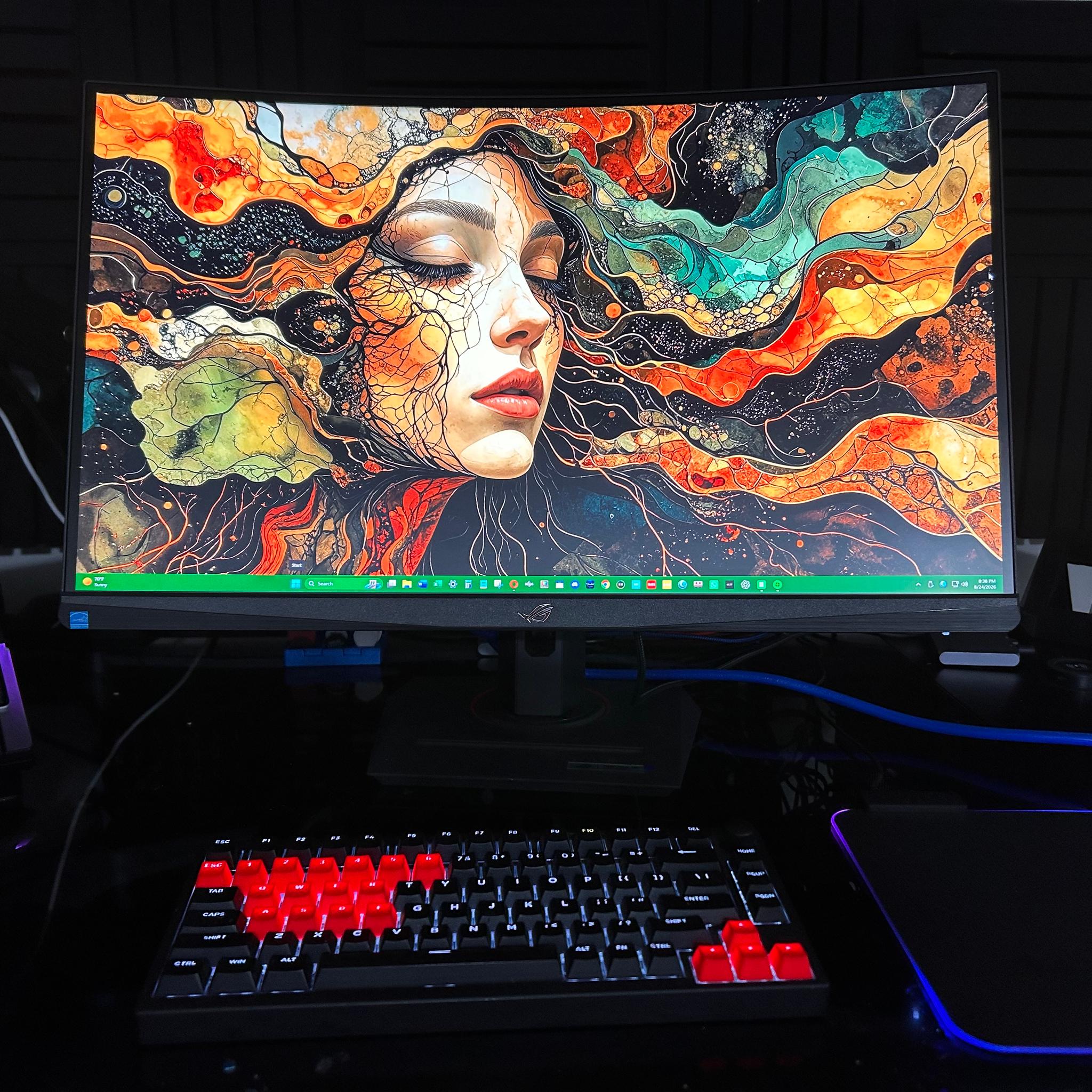 ASUS ROG Strix  27" 2K QHD (2560 x 1440) 180Hz Curved Screen Gaming Monitor (XG27WCS)