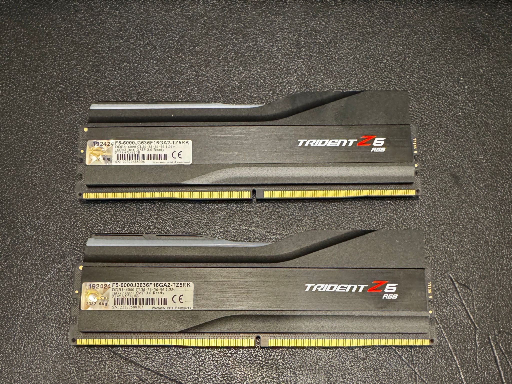 G.Skill Trident Z5 RGB XMP 32GB DDR5-6000 36-36-36-96 32GB (2x16GB kit)