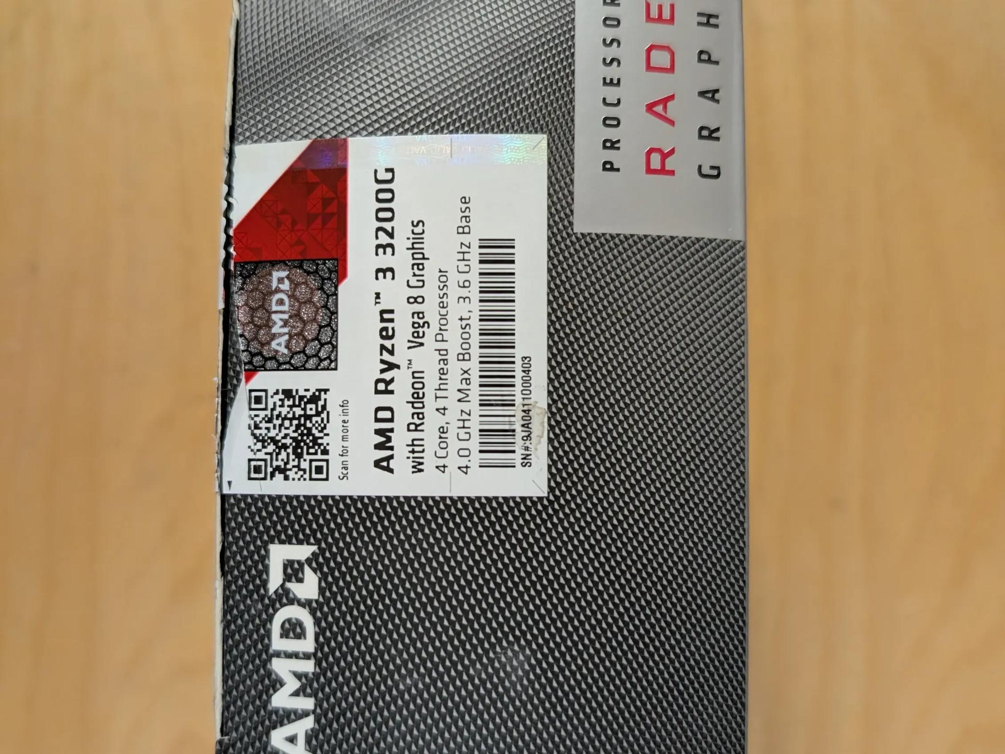 AMD Ryzen 3 3200G quad core