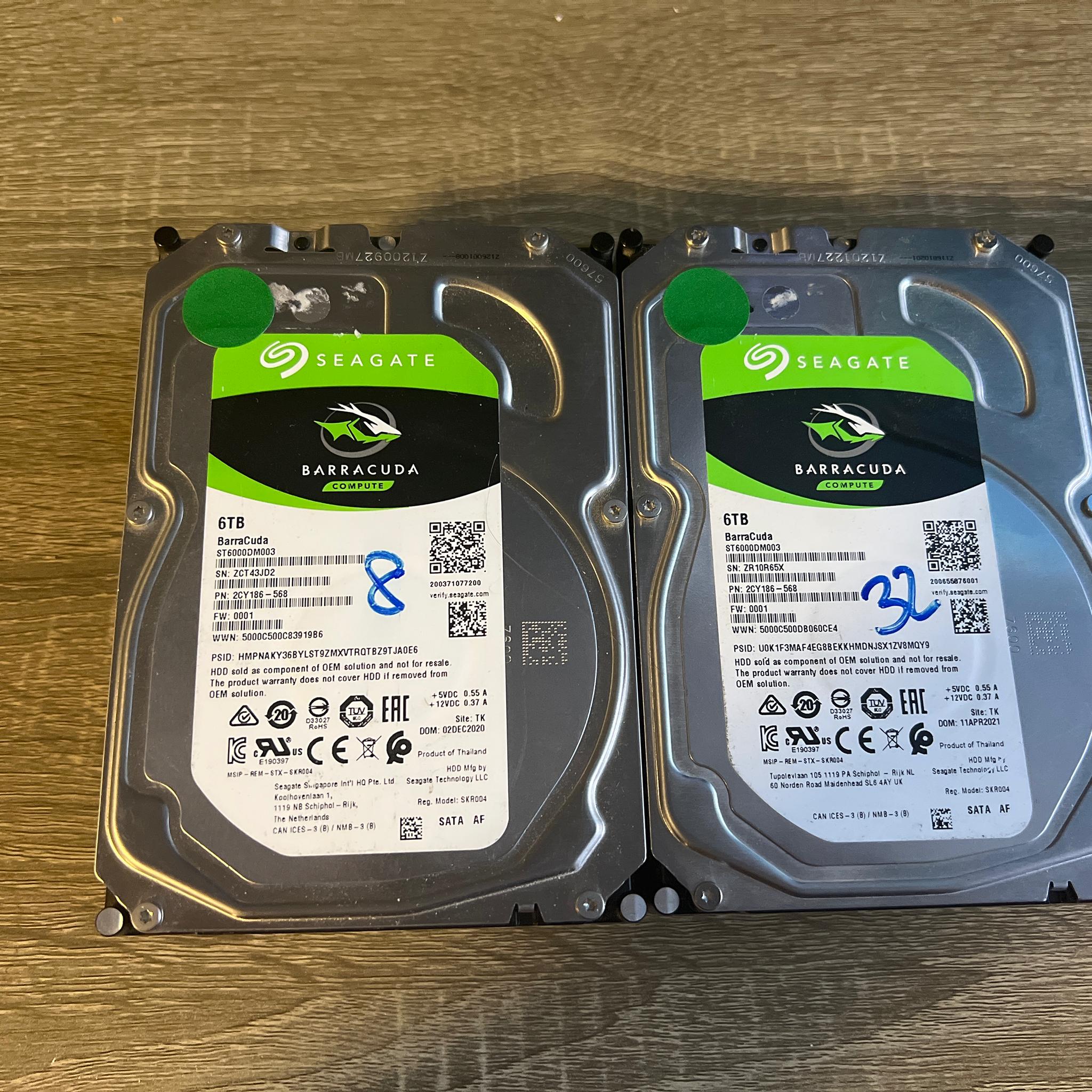 Seagate Barracuda 6TB 3.5” HDD