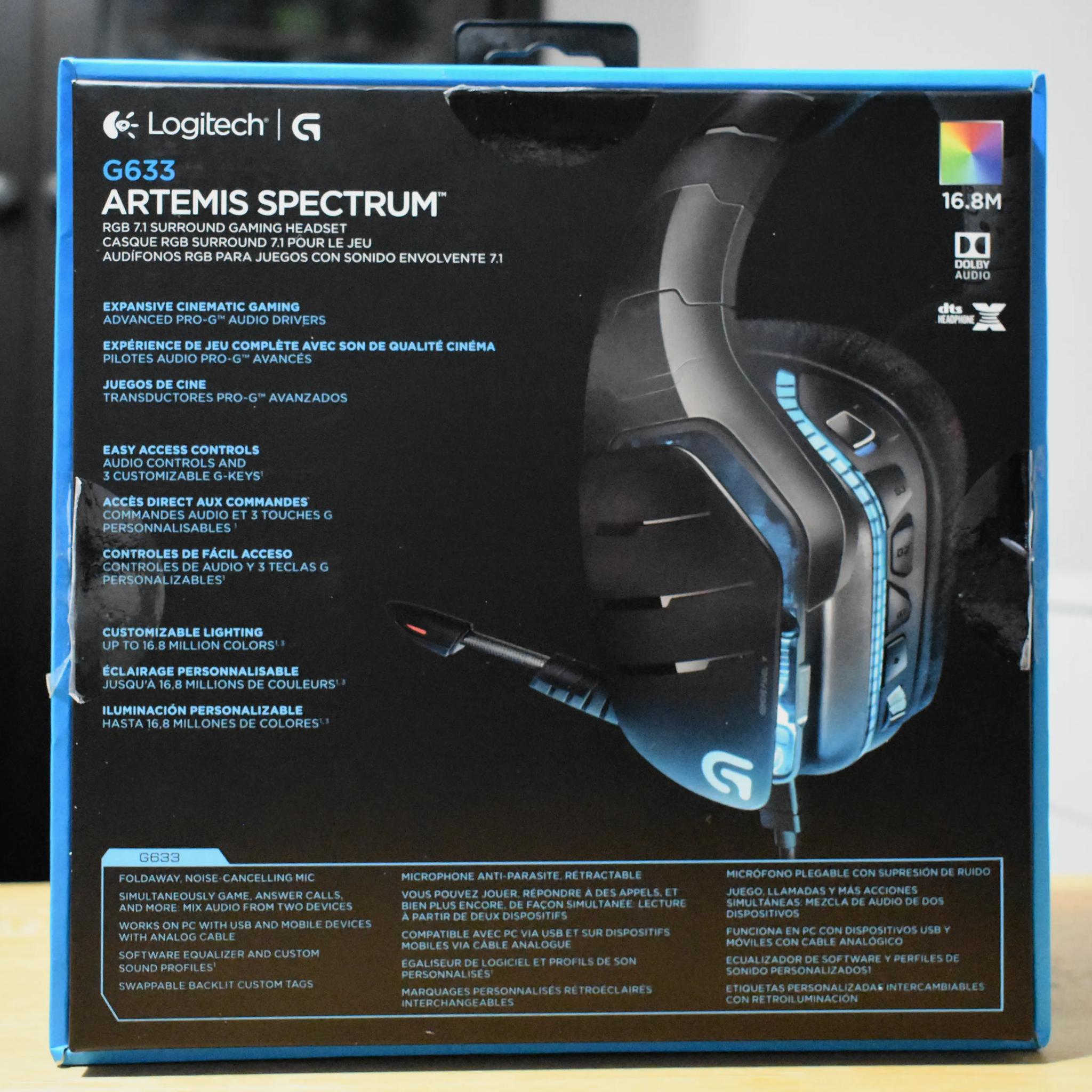 Logitech G633 Artemis Spectrum RGB 7.1 Surround Sound Gaming Wired Headset
