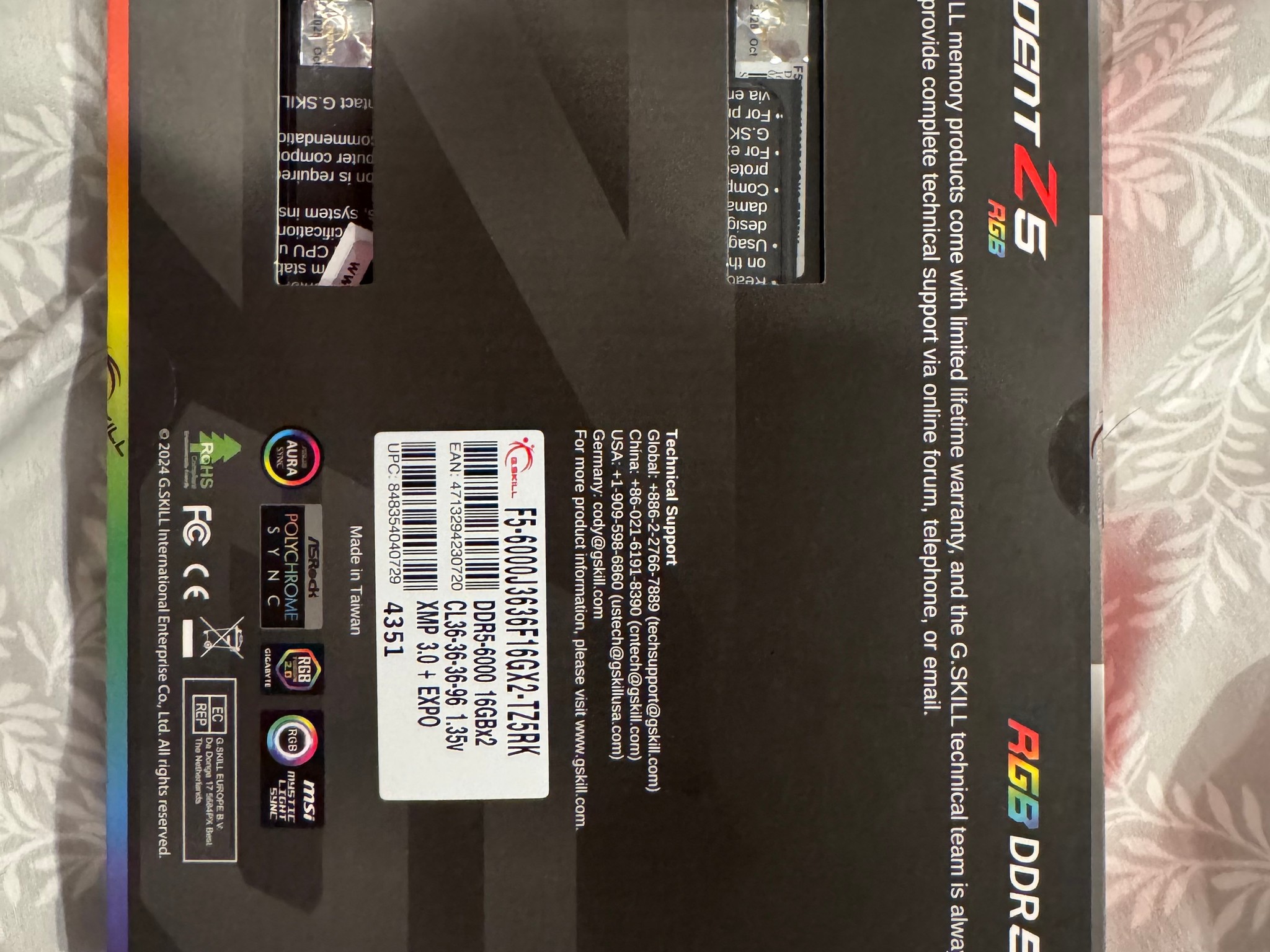 🔥 NEW Sealed G.Skill Trident Z5 RGB DDR5 32GB (2×16GB) – High-Performance RAM 🔥