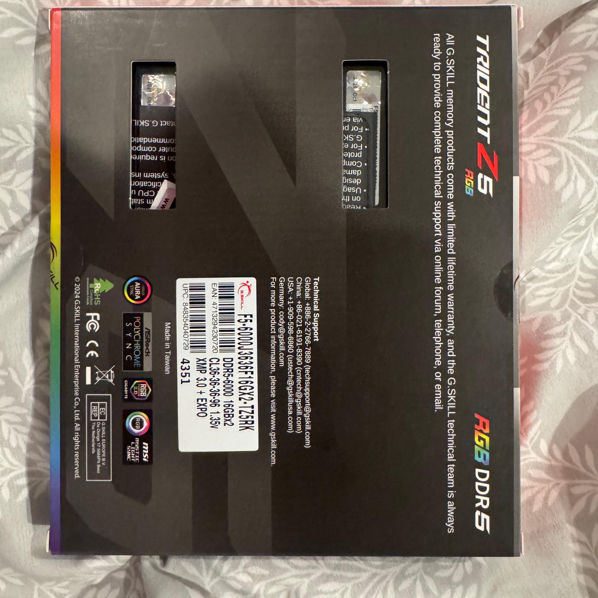🔥 NEW Sealed G.Skill Trident Z5 RGB DDR5 32GB (2×16GB) – High-Performance RAM 🔥