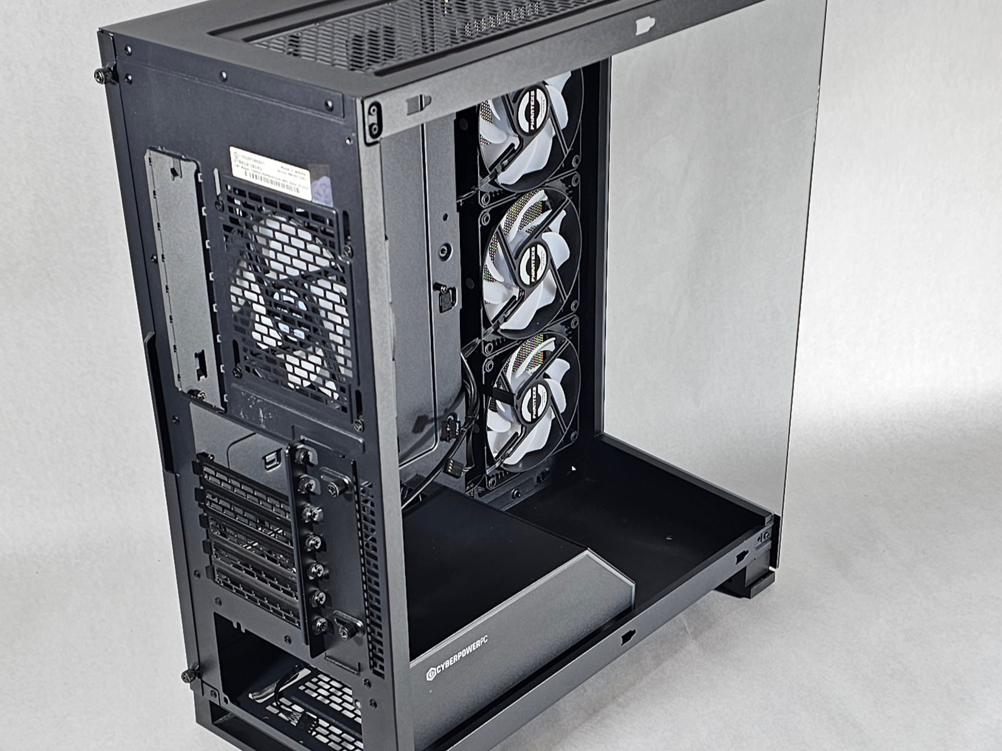 CyberPowerPC ATX PC Case with Tempered Glass and 4 RGB Fans