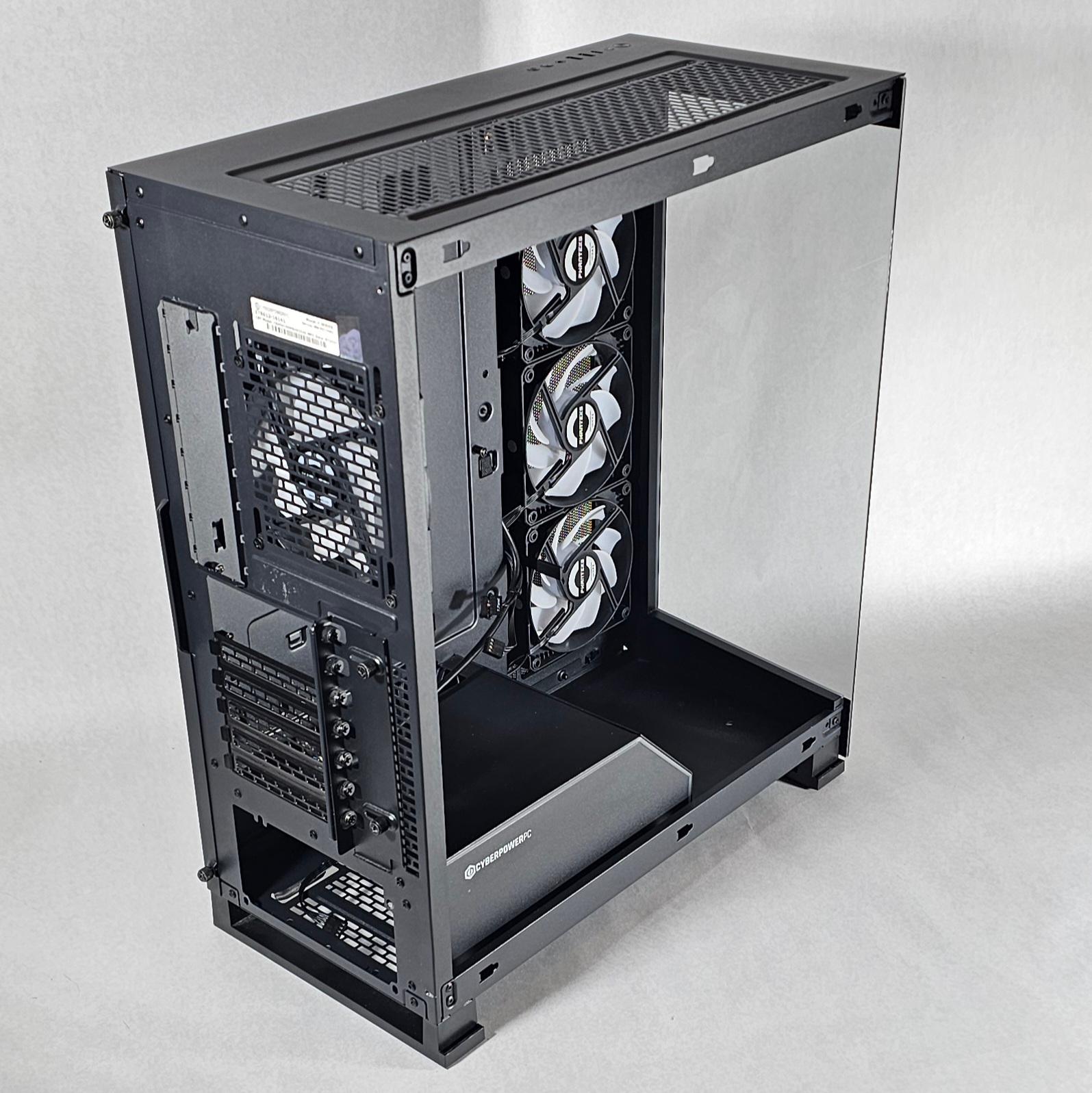 CyberPowerPC ATX PC Case with Tempered Glass and 4 RGB Fans