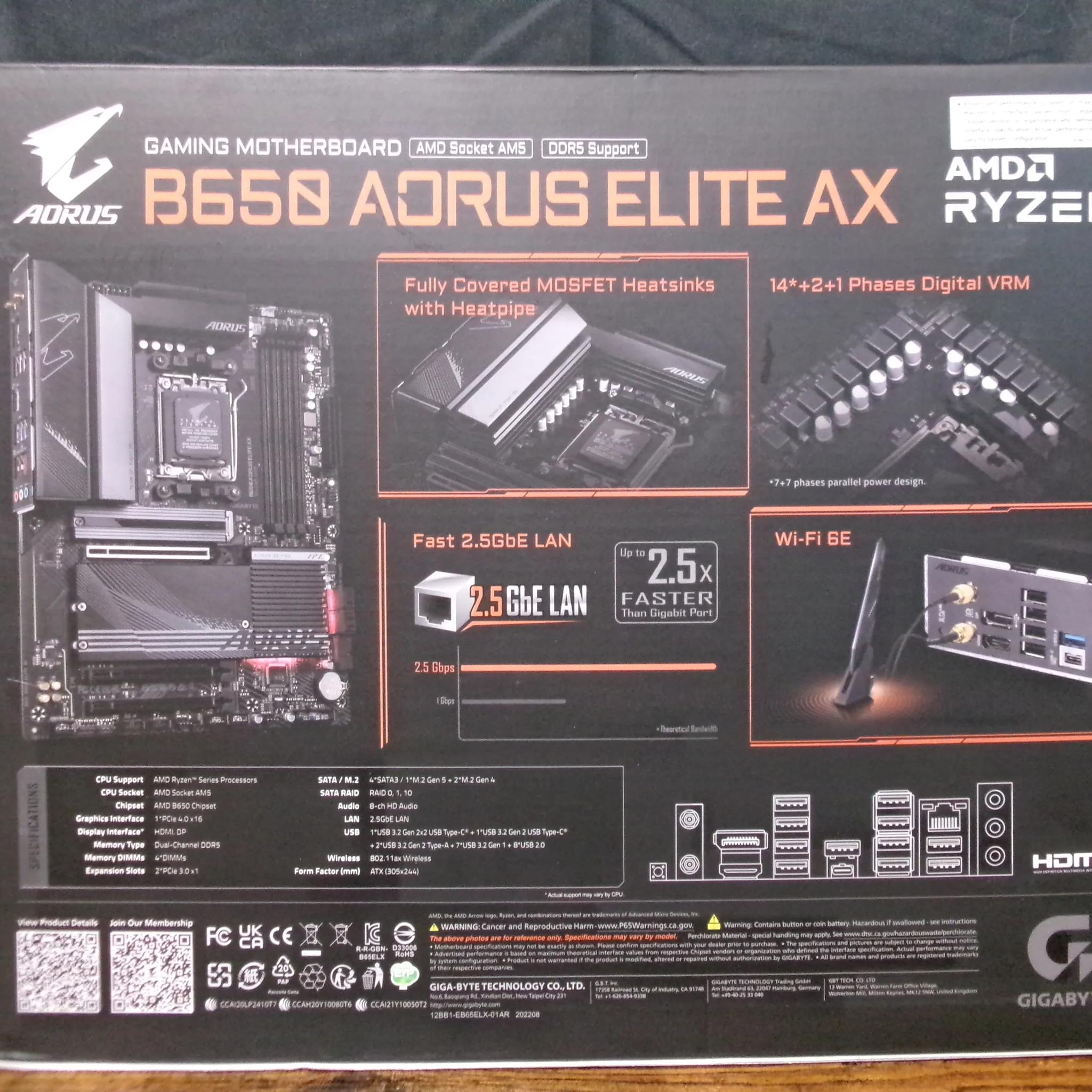 Ryzen 7600 + Aorus B650