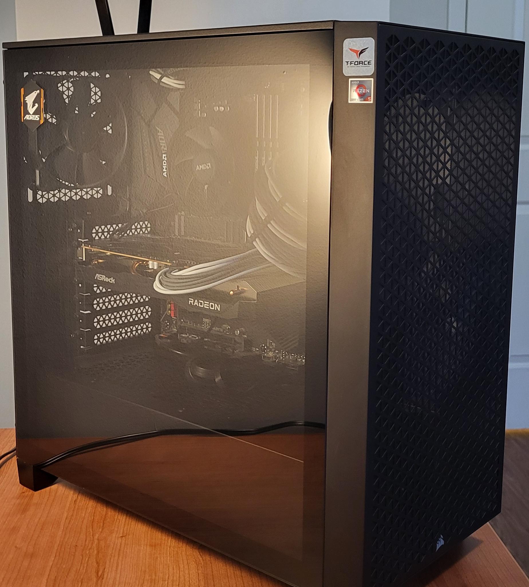 ATX, AMD Ryzen 5600, AMD Radeon 6600, 32GB RAM Used PC- Good Condition