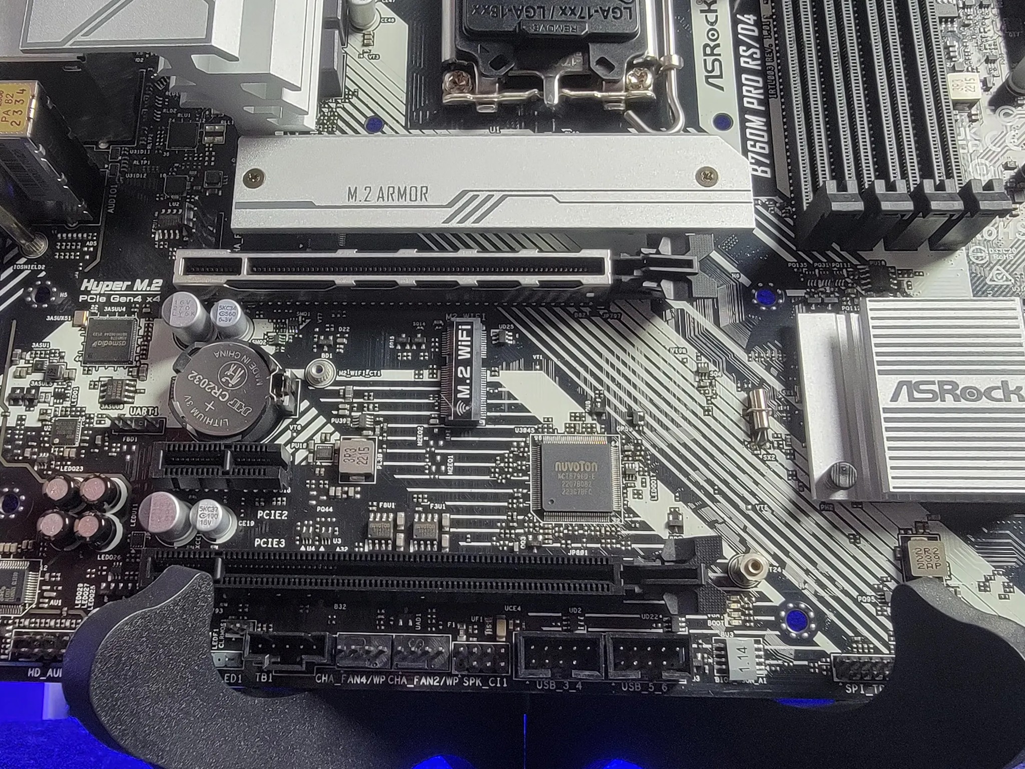 ASRock B760M Pro RS/D4 Motherboard for Intel 12th 13th and 14th Generation CPUs (LGA1700)