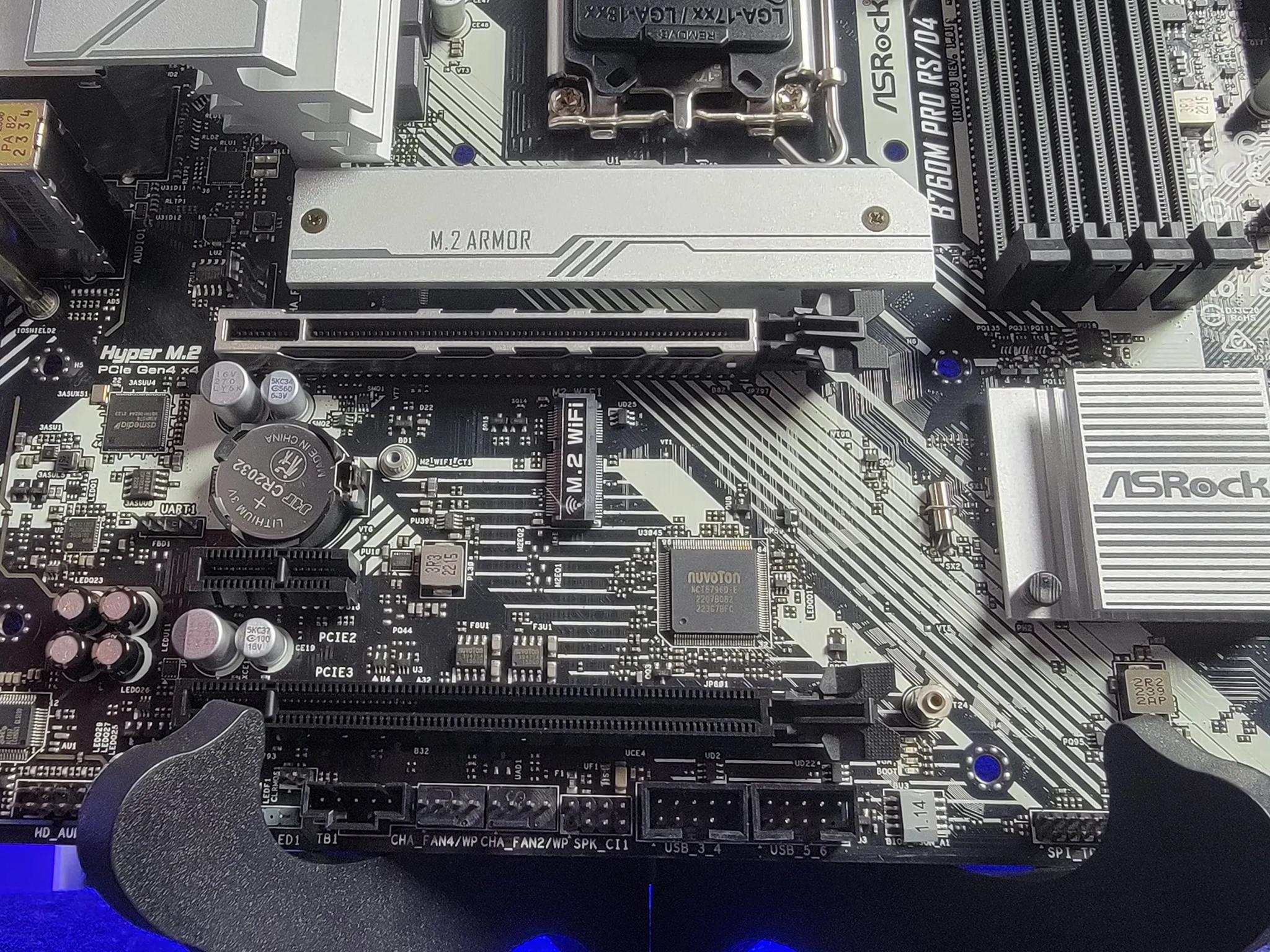 ASRock B760M Pro RS/D4 Motherboard for Intel 12th 13th and 14th Generation CPUs (LGA1700)