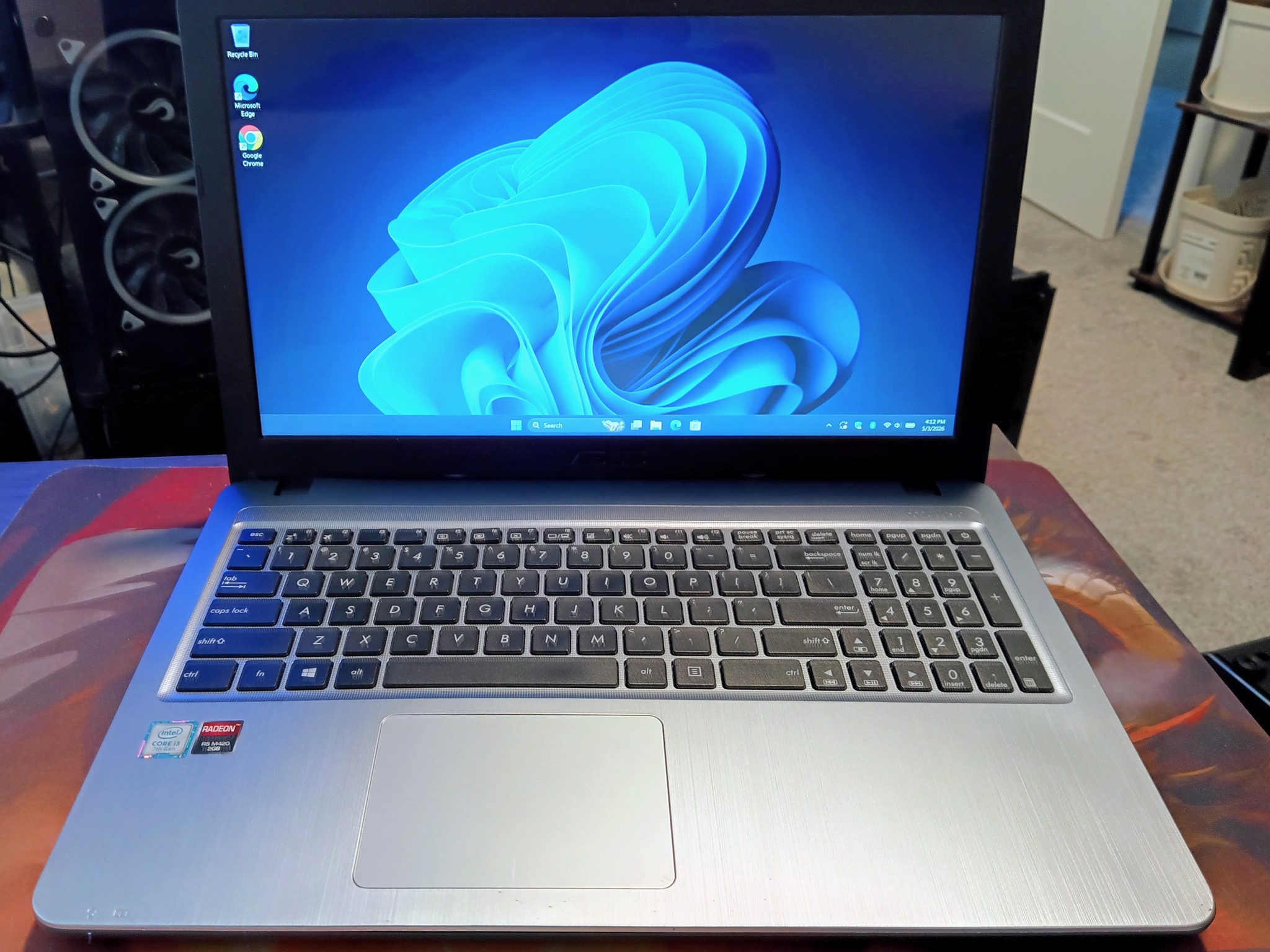 Asus A540UP LAPTOP INTEL i3-7100U 8GB DDR4 RAM 240GB SSD WIFI R5 M230 2GB GPU WINDOWS 11