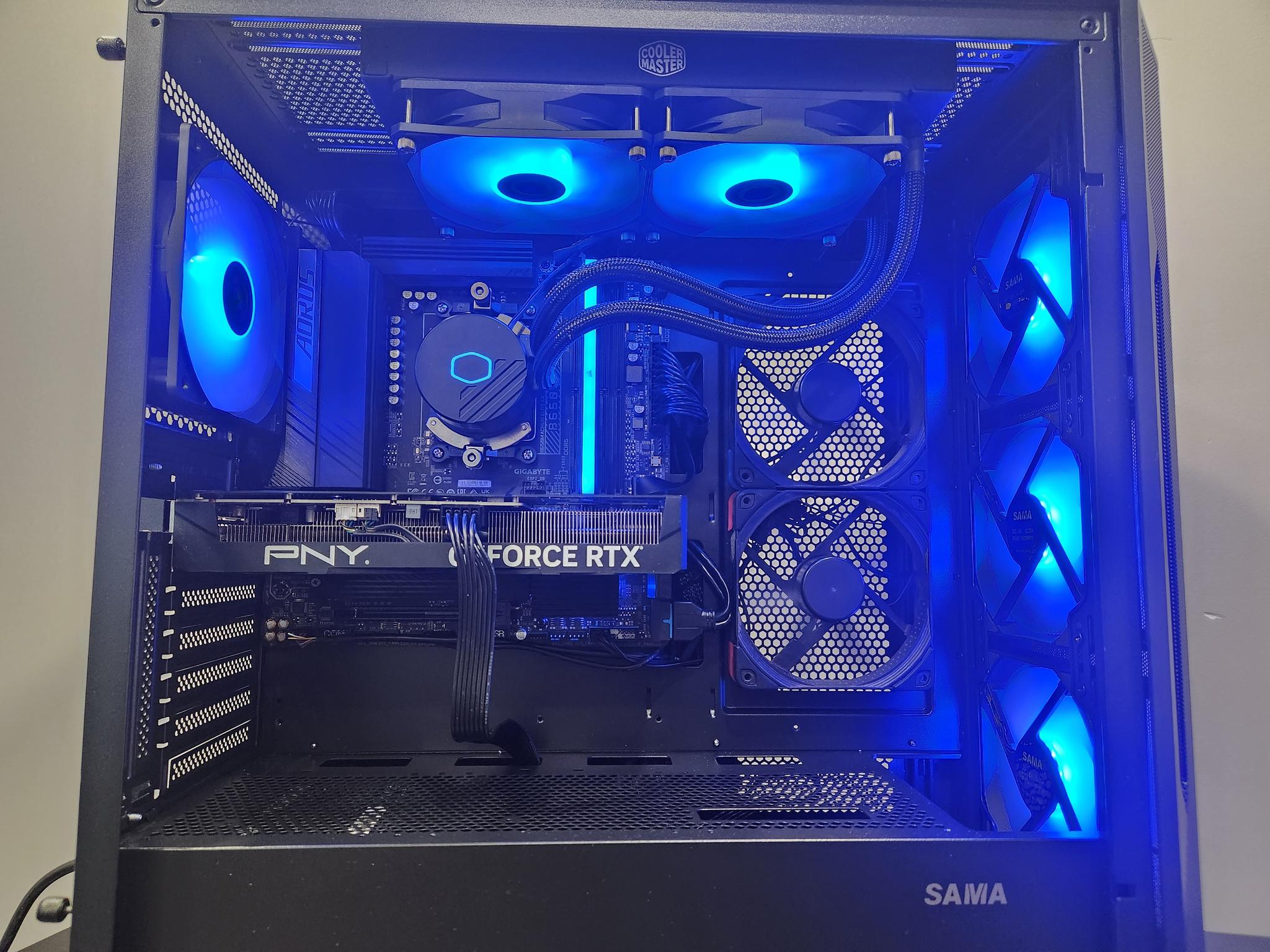 THE BLUE THUNDER 3 RTX 4060 TI 32 gb high end gaming and streaming pc!