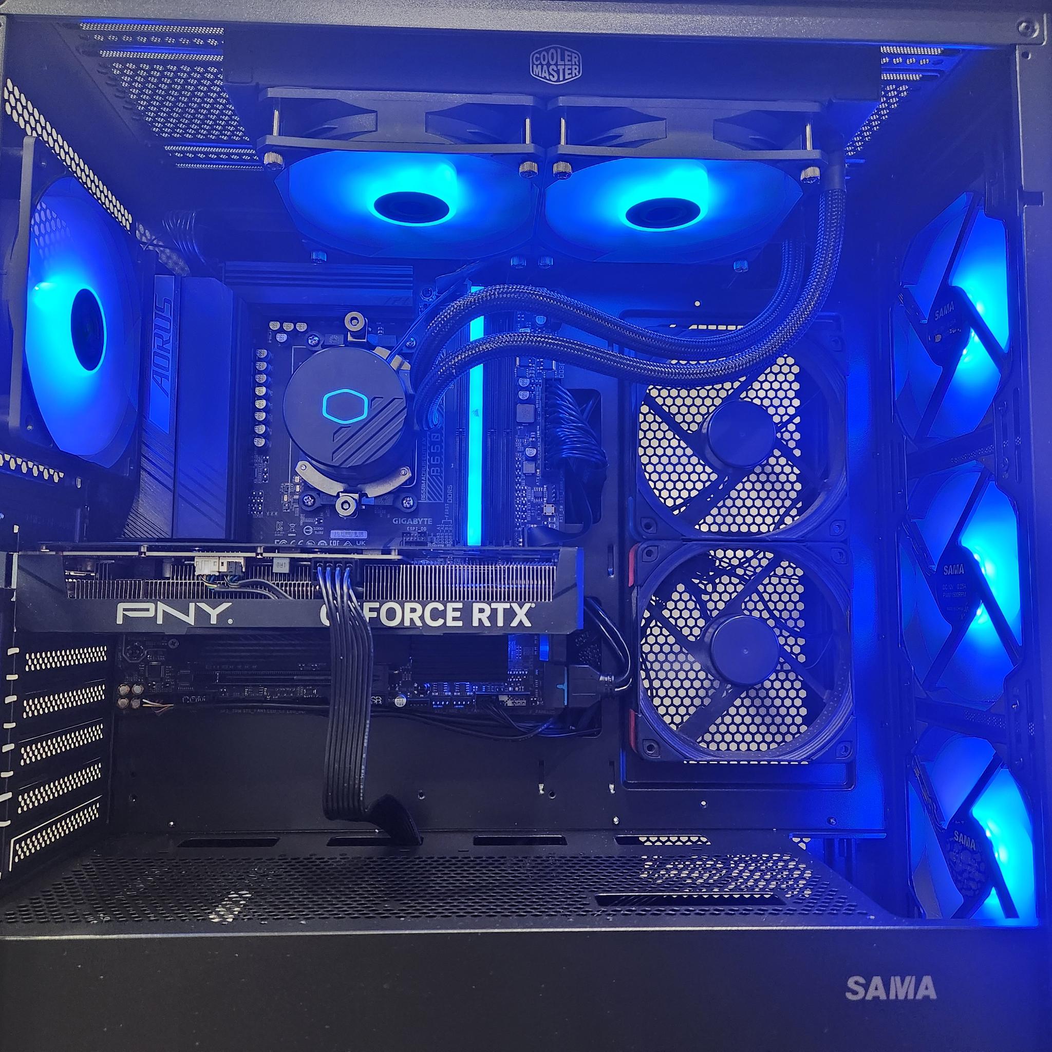 THE BLUE THUNDER 3 RTX 4060 TI 16 gb high end gaming and streaming pc!