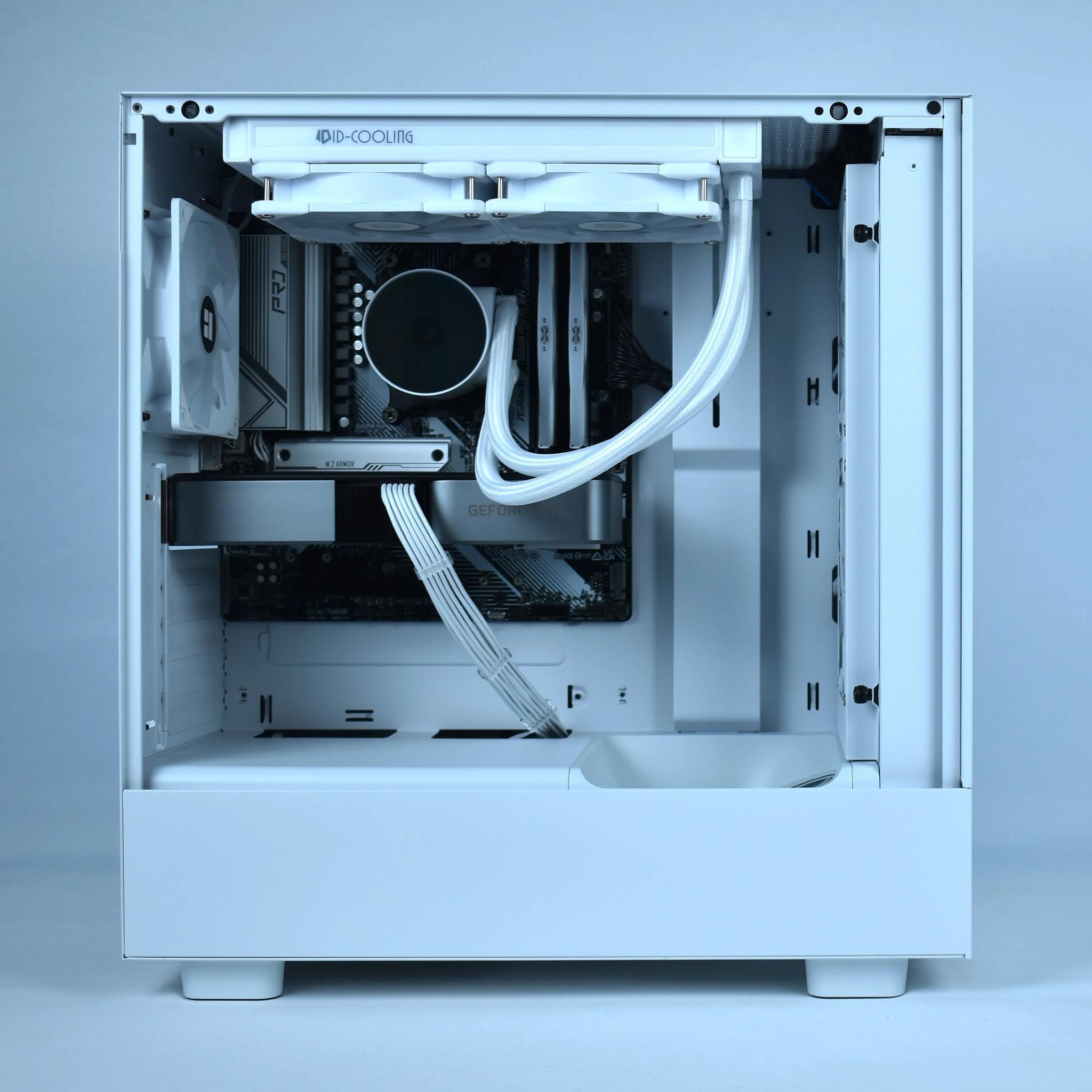 ❄️SNOW❄️ 1440p Custom Gaming & Streaming PC | Ryzen 7600X, NVIDIA RTX 3070, 1TB SSD, 32GB DDR5, WiFi