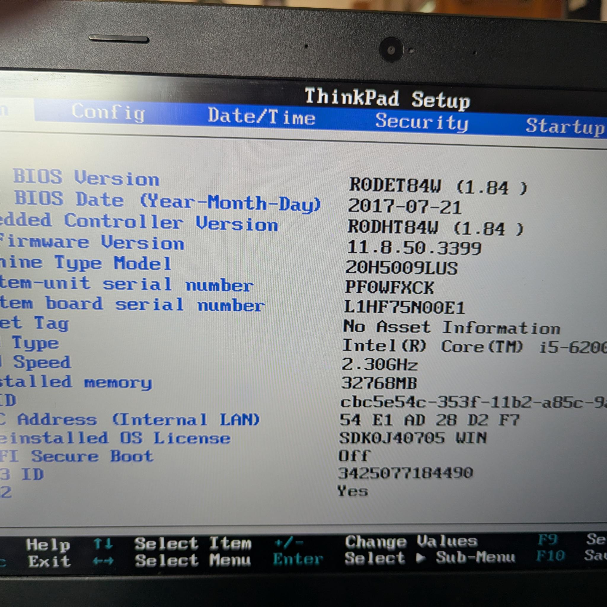 Lenovo Thinkpad E570 6th Gen i5 32gb RAM NO STORAGE NO OS