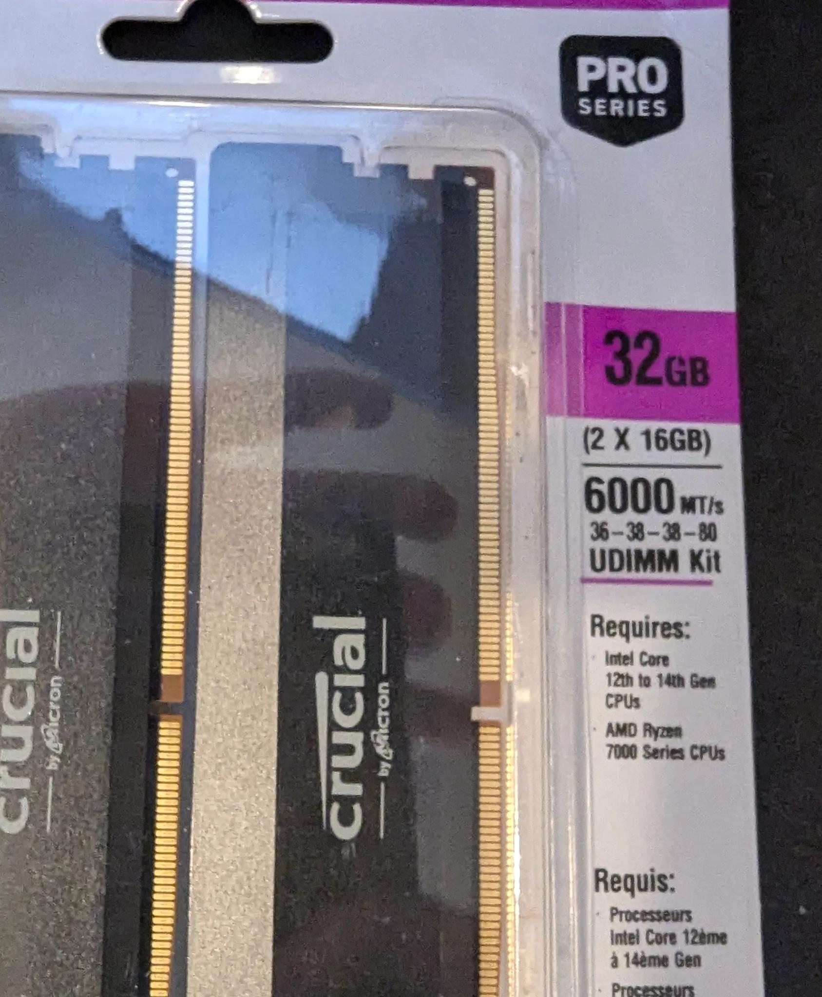 Crucial DDR5 6000Mhz CL36