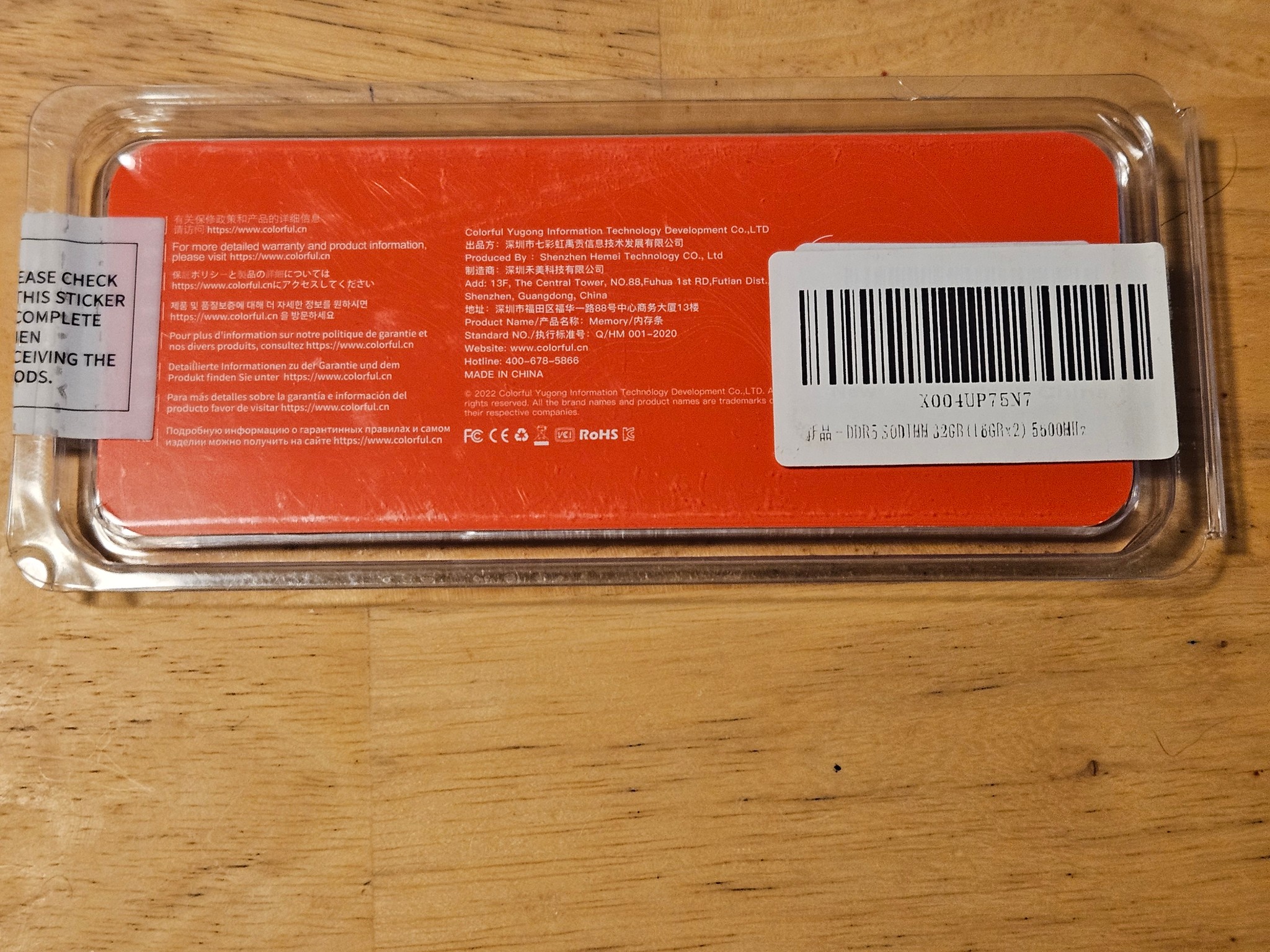 Colorful DDR5 so-dimm ram kit 32gb ( 2x16 )