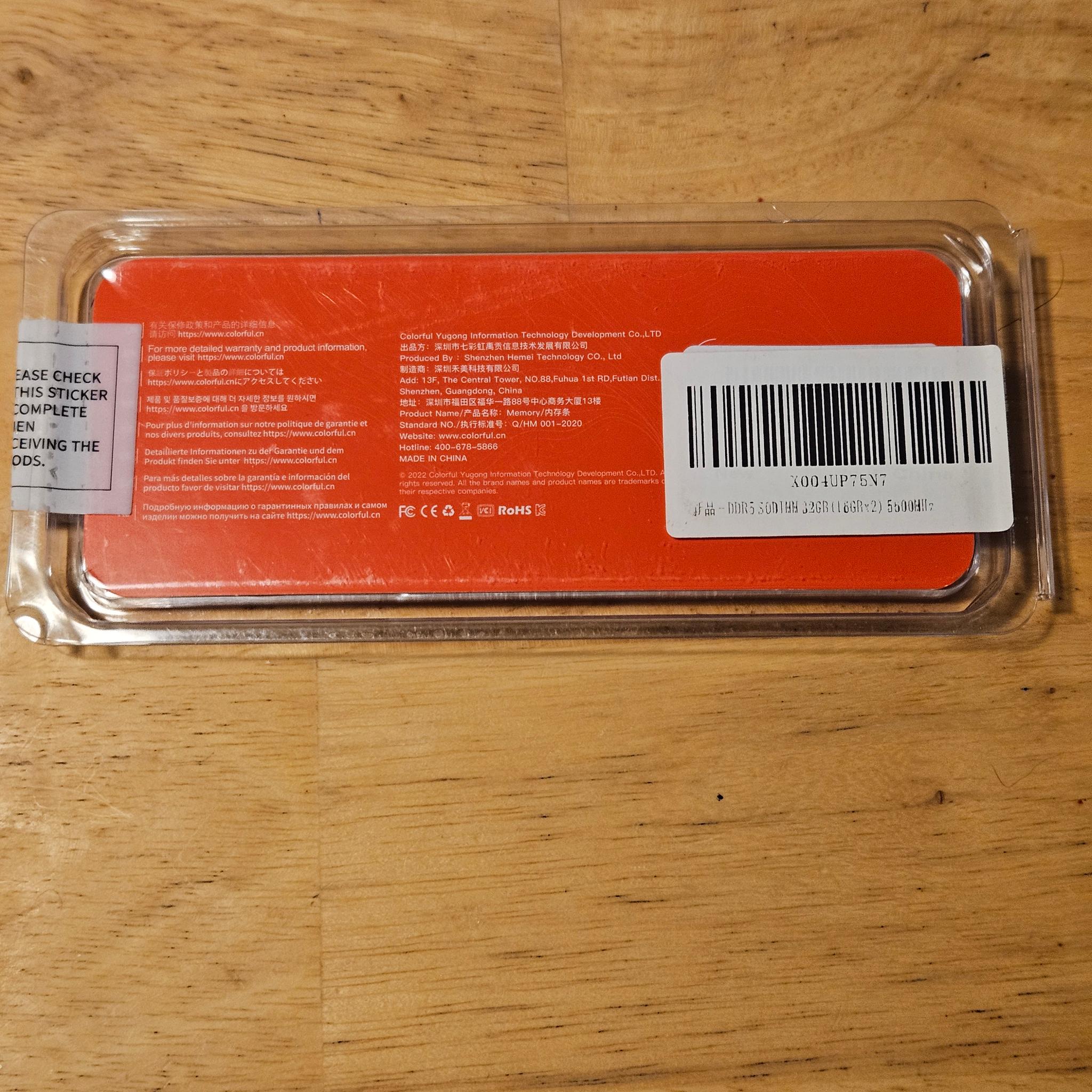 Colorful DDR5 so-dimm ram kit 32gb ( 2x16 )