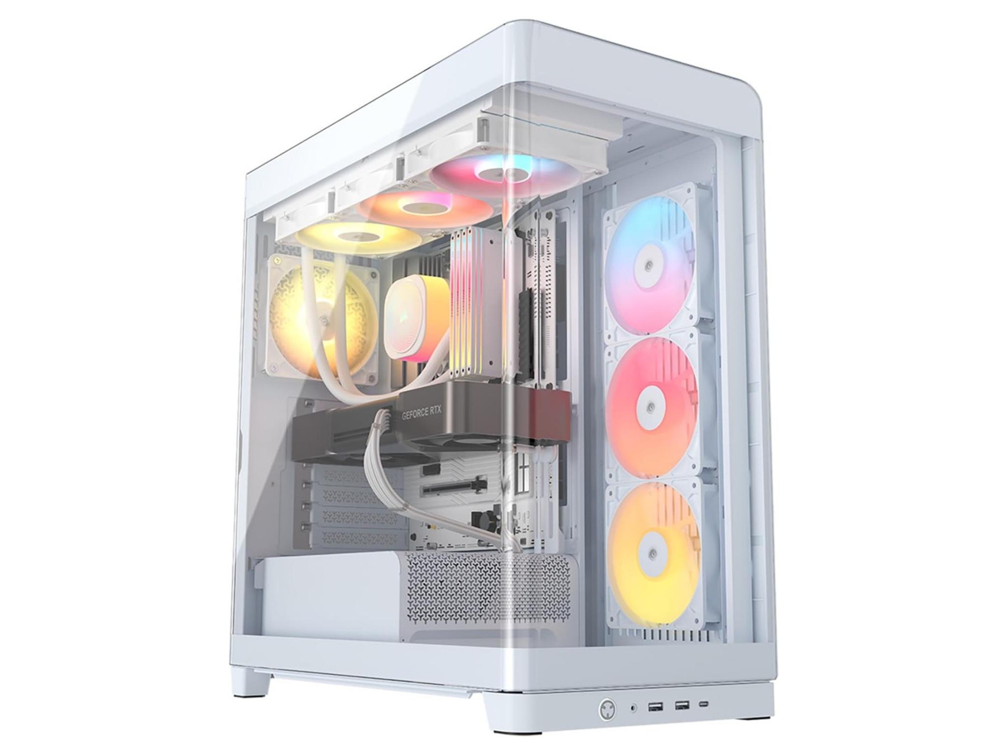 CORSAIR - FRAME 4500X RS-R ARGB Panoramic Glass Mid-Tower PC Case - White