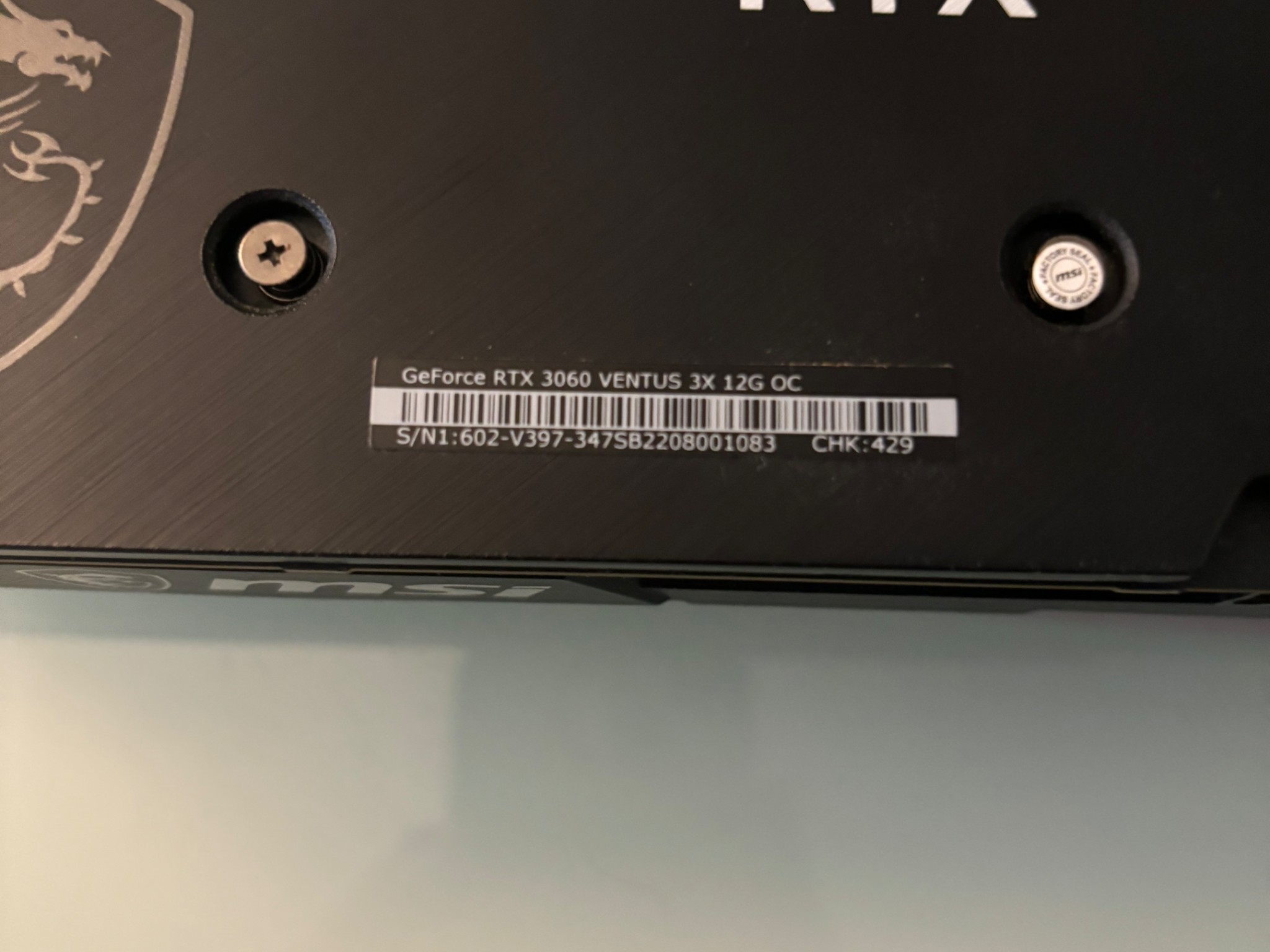 FREE SHIPPING! RTX 3060 VENTUS 3x 12G OC